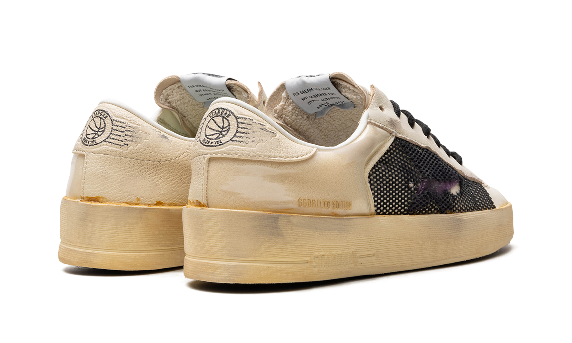 STARDAN NAPPA NET AND FOAM UPPER LEATHER STAR NAPPA TOE AND TONGUE "ECRU PURPLE BLACK"、mysite、Cacoeks