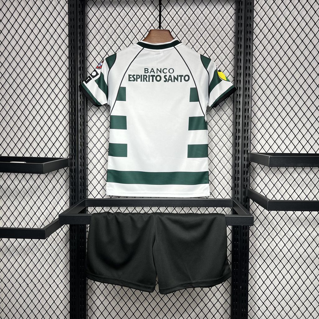 ManixJersey.com | Retro Sporting CP 2001-03 Home Stadium Kids Kit -Customize Name, Number and Patch | Worldwide Shipping