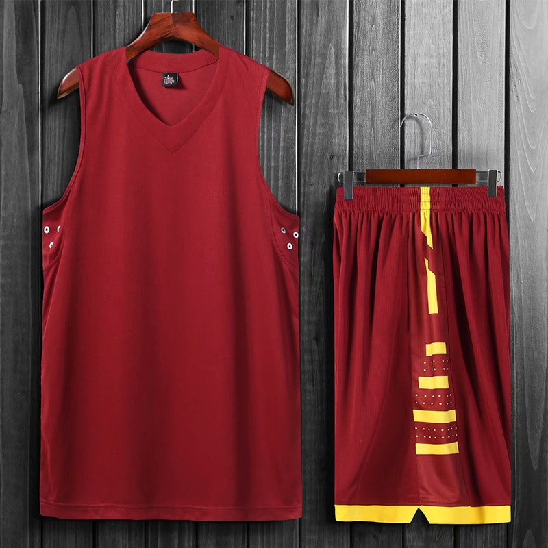 Summer New Men's Basketball Jersey Set Custom Basketball Shorts Set Training Sportswear Men's Basketball Uniform Youth Jersey