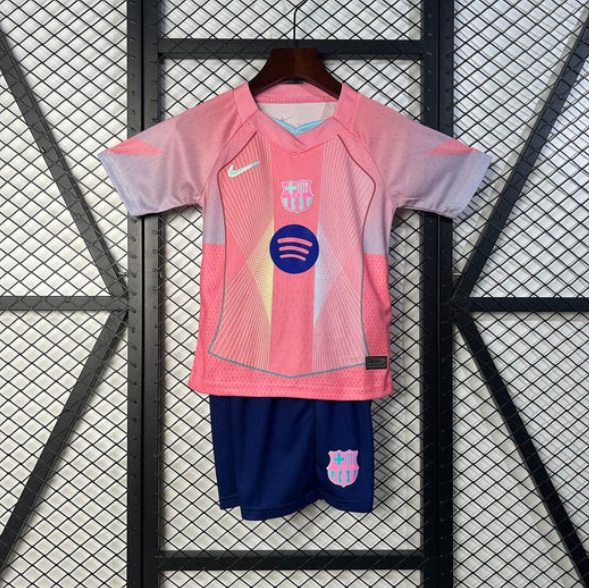 2025/2026 Barcelona Pink Special Edition Kid Kits 1:1 Thai Quality:football jersey mysite: unitedjerseyfootball 邓江浪:football