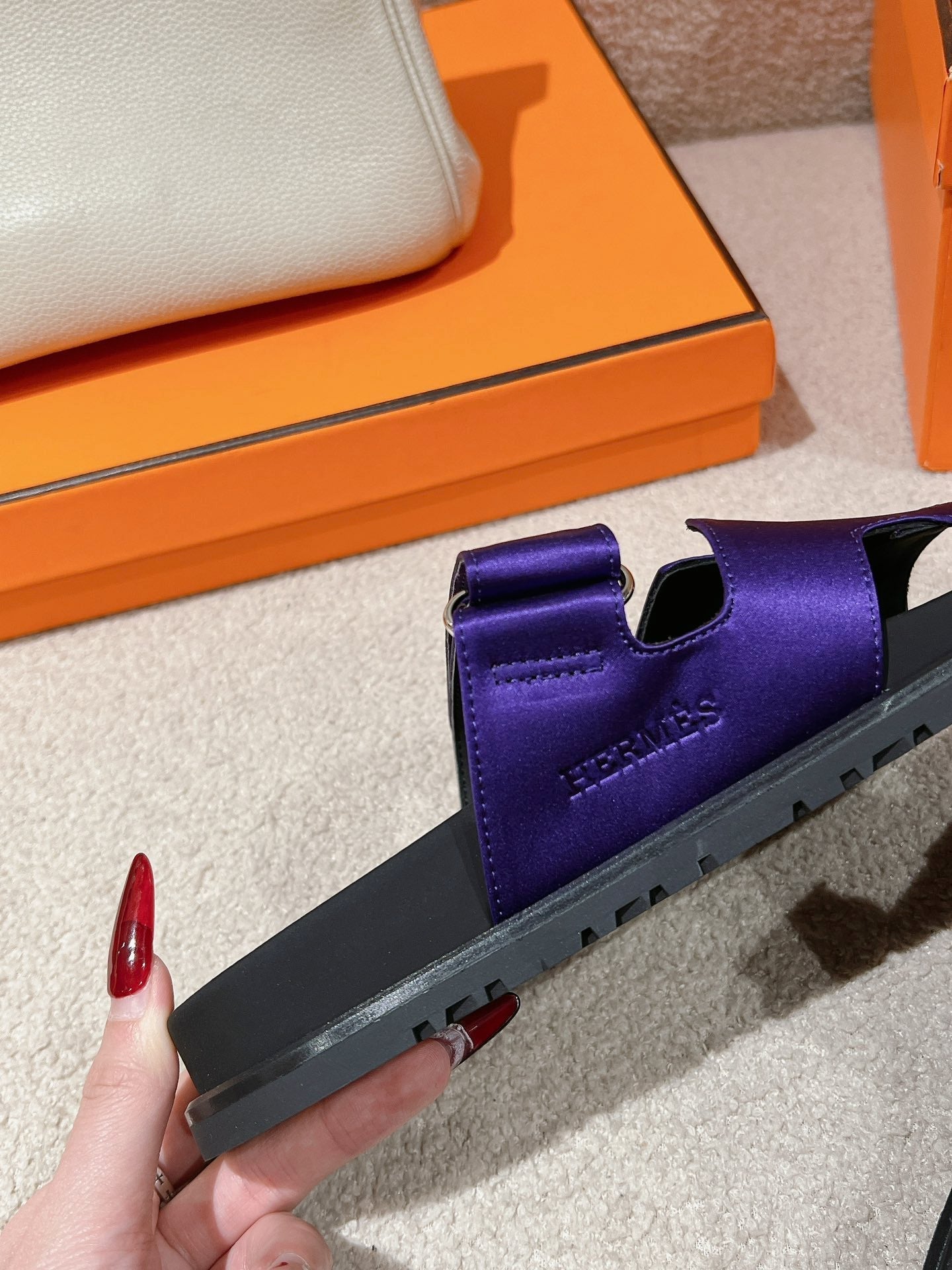 CHYPRE SANDAL BLACK MIX IMPERIAL BLUE CALFSKIN、mysite、Cacoeks