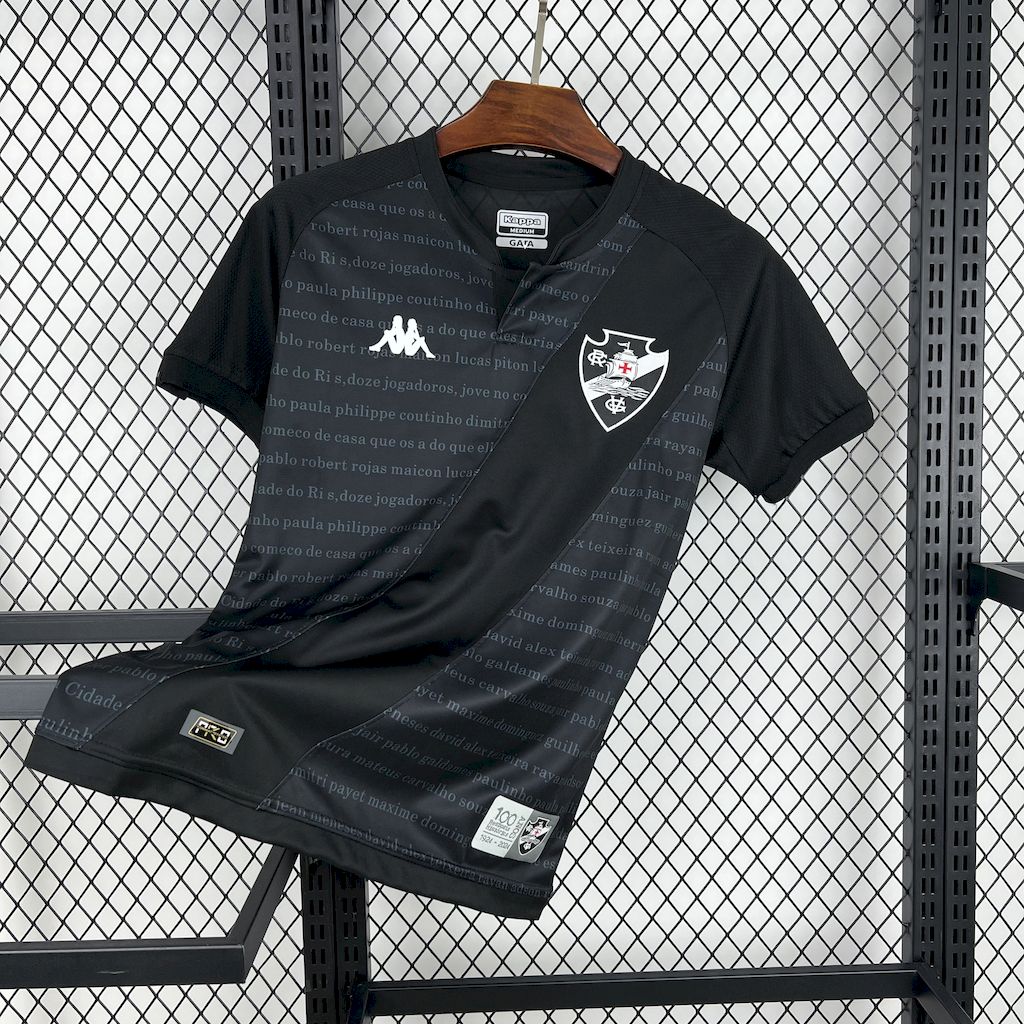 Higojerseys-Vasco da Gama 24-25 Black GK 3 Jersey - Fans Version
