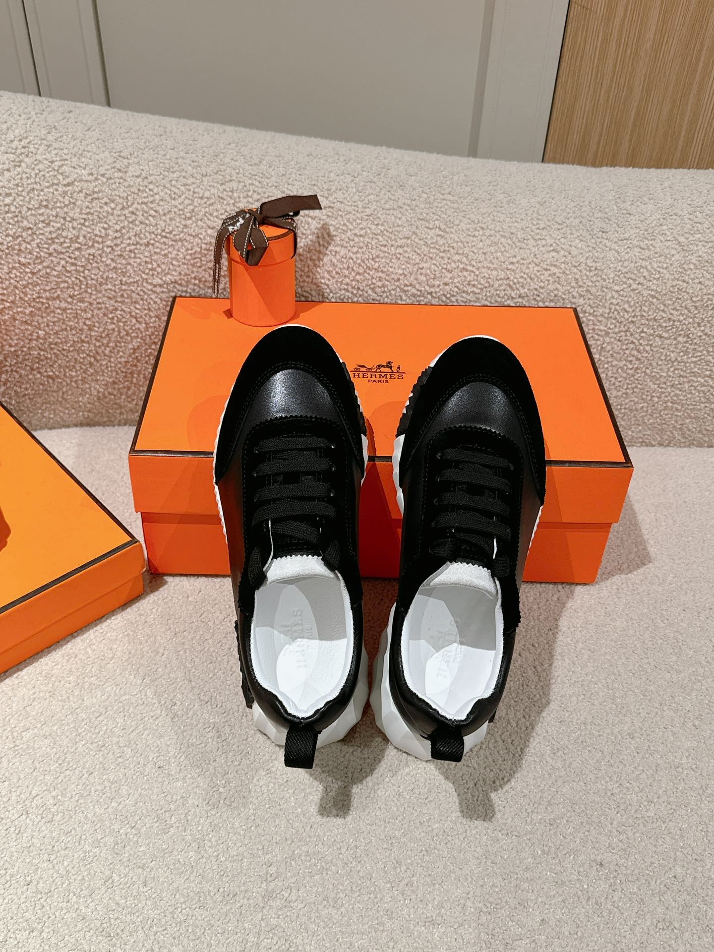 MAINLAND SNEAKER IN BLACK SUEDE AND CALFSKIN、mysite、Cacoeks