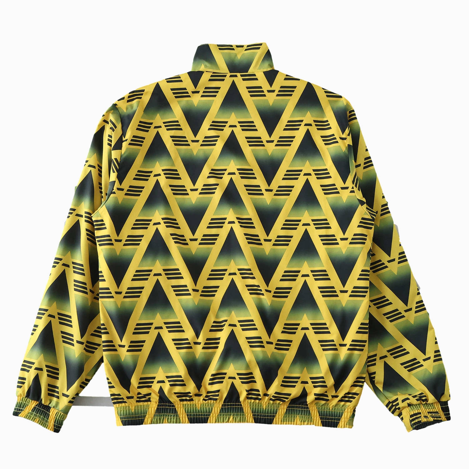 Funinjersey-Retro Arsenal 1991-93 Away Double Sided Reversible Windbreaker - Yellow & Grey