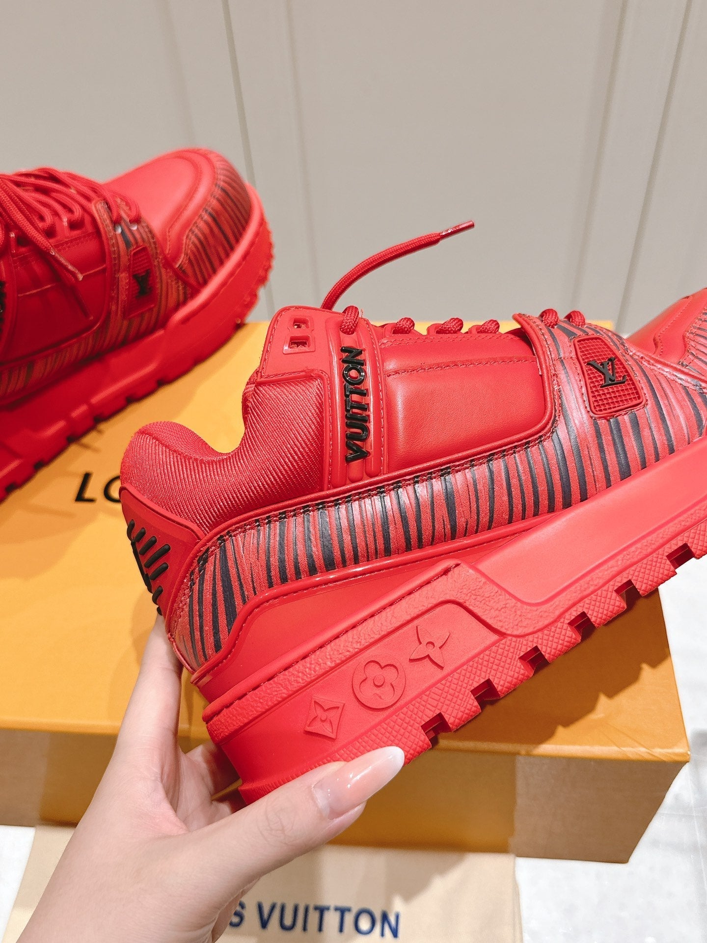 LV TRAINER MAXI LV X PARK SEO-BO IN RUBY RED CALFSKIN、mysite、Cacoeks
