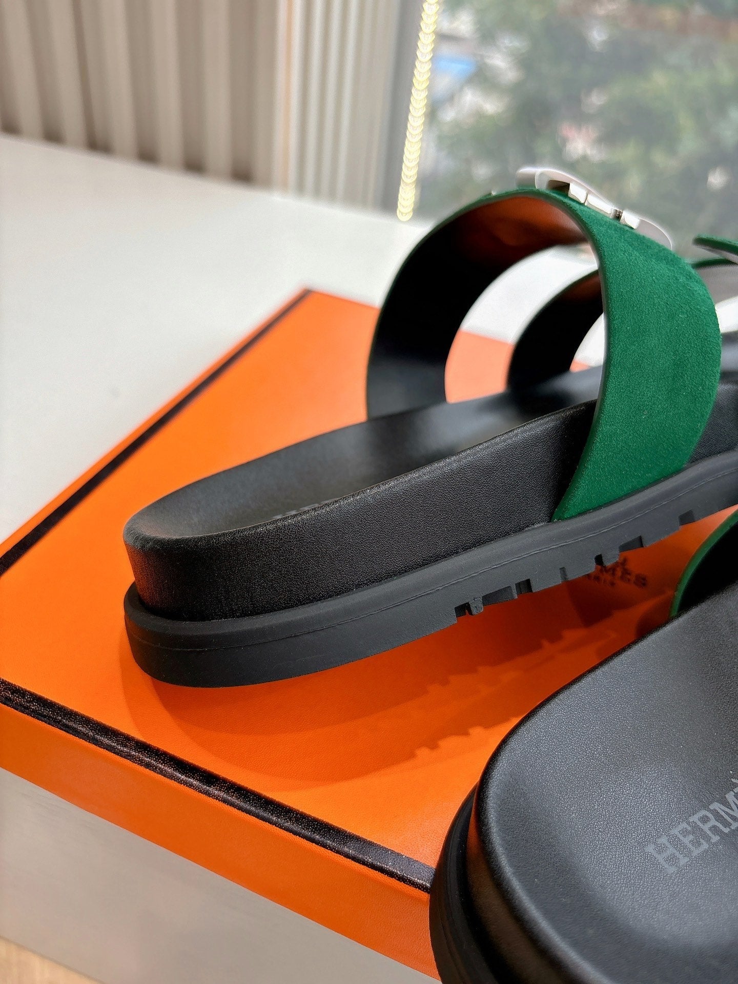 CHYPRE SANDAL IN PINE GREEN SUEDE、mysite、Cacoeks