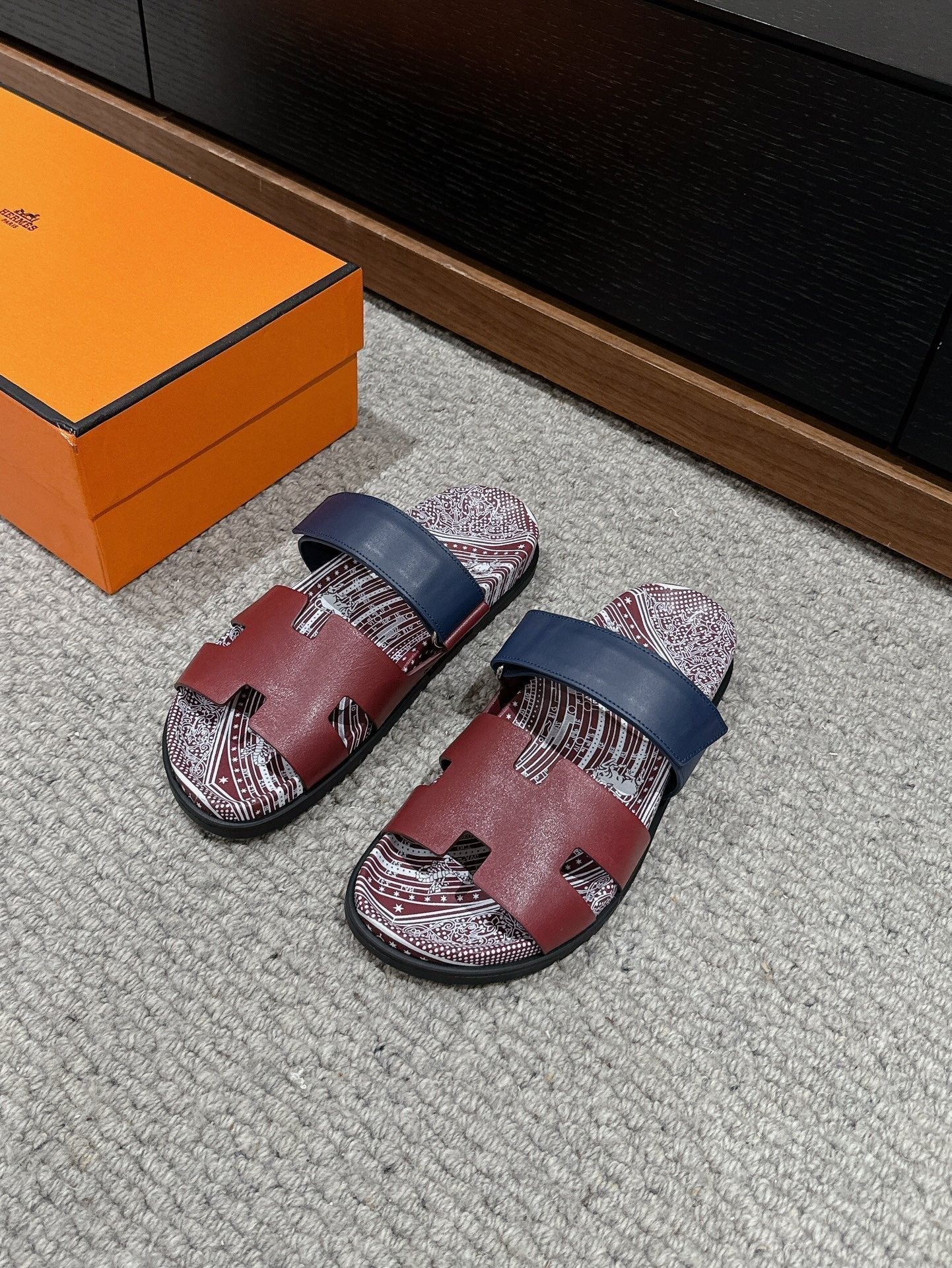 CHYPRE SANDAL BURNT UMBER CALFSKIN UNIQUE、mysite、Cacoeks