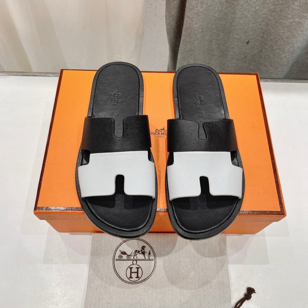 IZMIR SANDAL BLACK MIX WHITE LAMBSKIN、mysite、Cacoeks