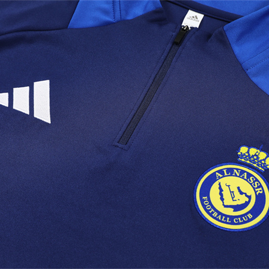 JerseysGala.com | Al Nassr Riyadh Victory 24-25 Long Sleeve Training Set - Royal Blue -Customize Name, Number and Patch | Worldwide Shipping