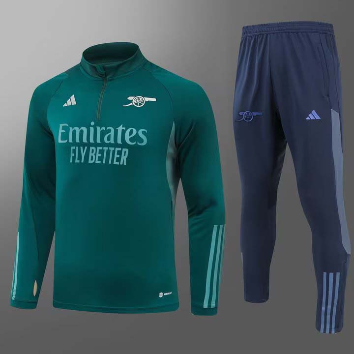 2023/2024 Arsenal Half-Pull Training Suit Green Football Shirt 1:1 Thai Quality Set:football jersey mysite: unitedjerseyfootball 邓江浪:football