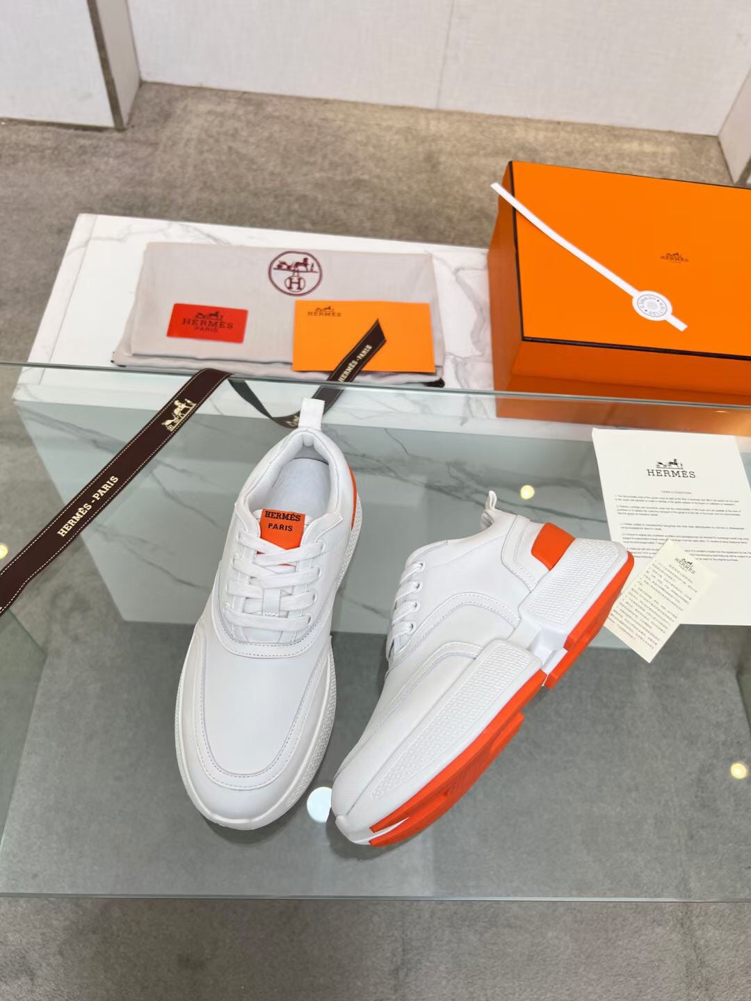 GIGA SNEAKER ORANGE MIX WHITE CALFSKIN、mysite、Cacoeks