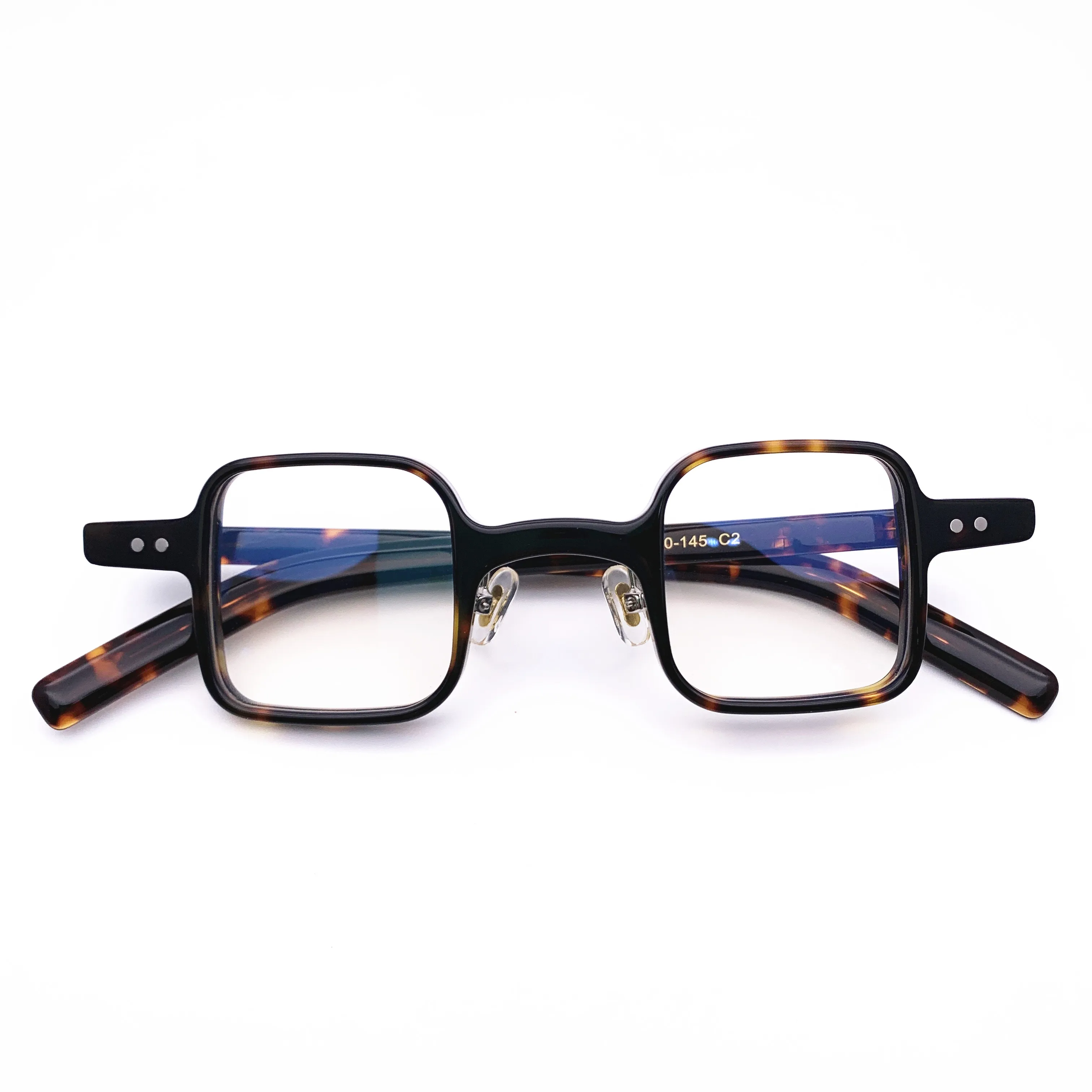 Belight Optical  Fancy Vintage Retro Acetate Small Mini Square Shape Unique Design Spectacle Frame Precription Lens HP209