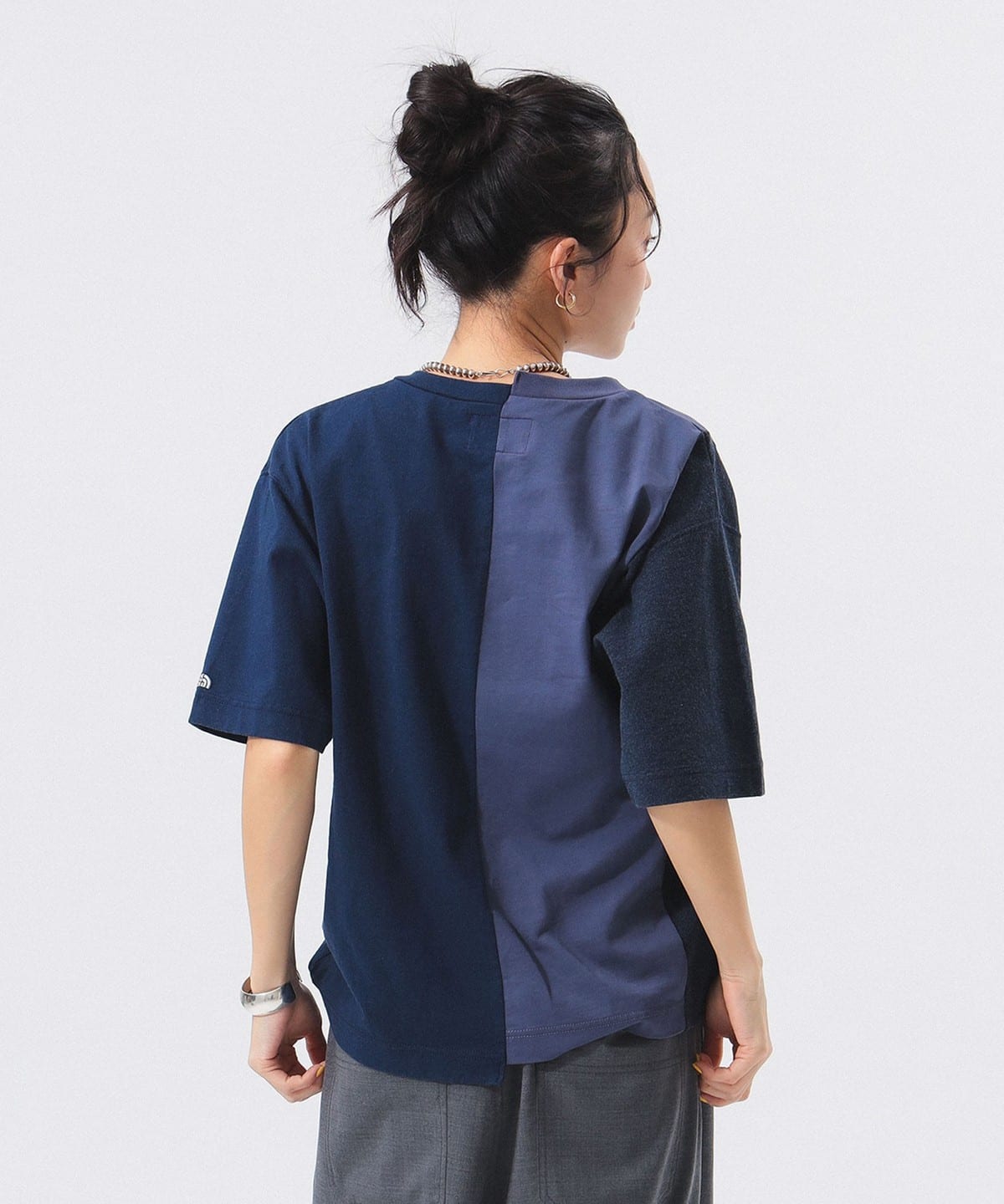 BEAMS x THE NORTH FACE PURPLE LABEL Asymmetric Logo T-shirt 25SS