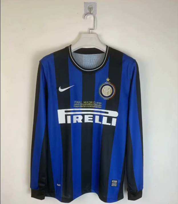 2009/2010 Retro Long Sleeve Internazionale Milan Home Football Jersey 1:1 Thai Quality:football jersey mysite: unitedjerseyfootball 邓江浪:football