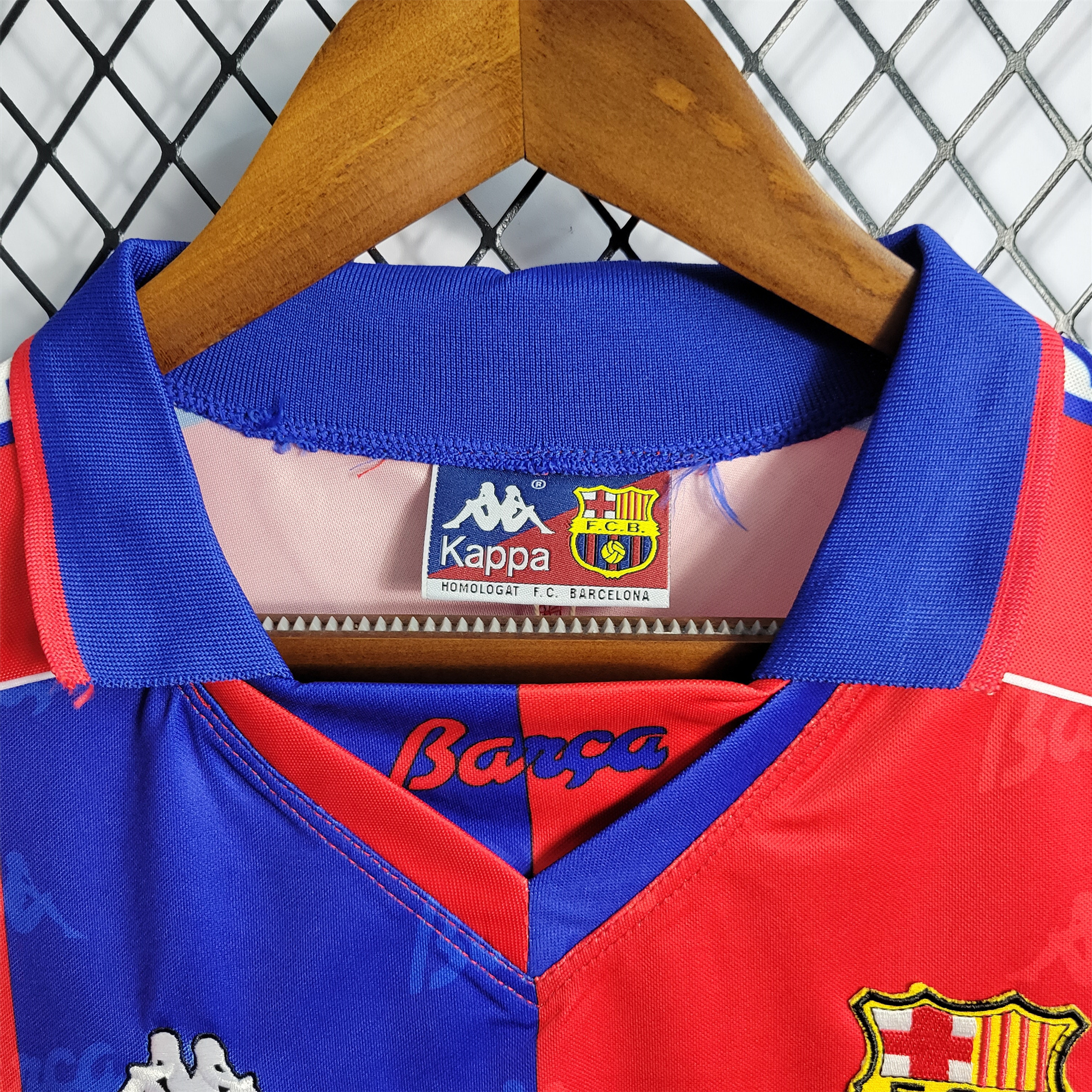 Higojerseys-Retro Barcelona 92-95 Home Stadium Jersey
