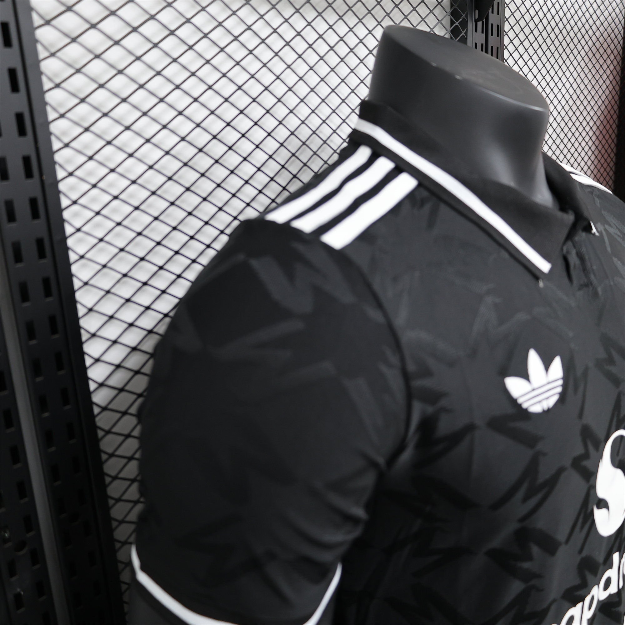 Higojerseys-Manchester United 24-25 Black Trefoil Vintage Jersey - Player Version