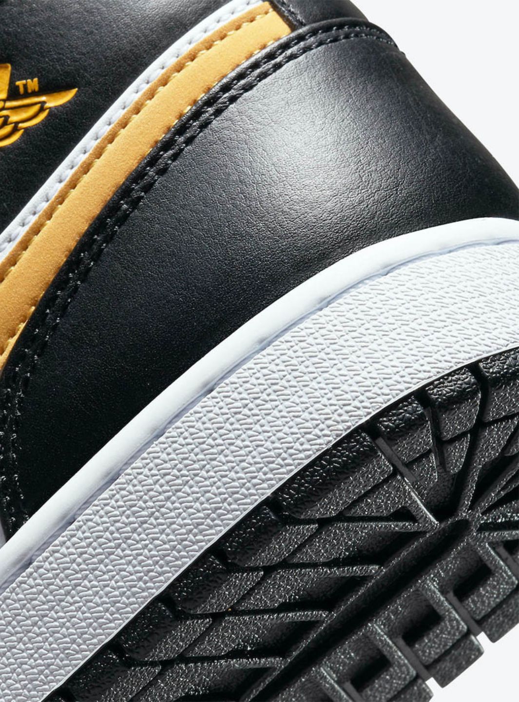 Air Jordan 1 Mid White Pollen Black、JORDAN、Cacoeks