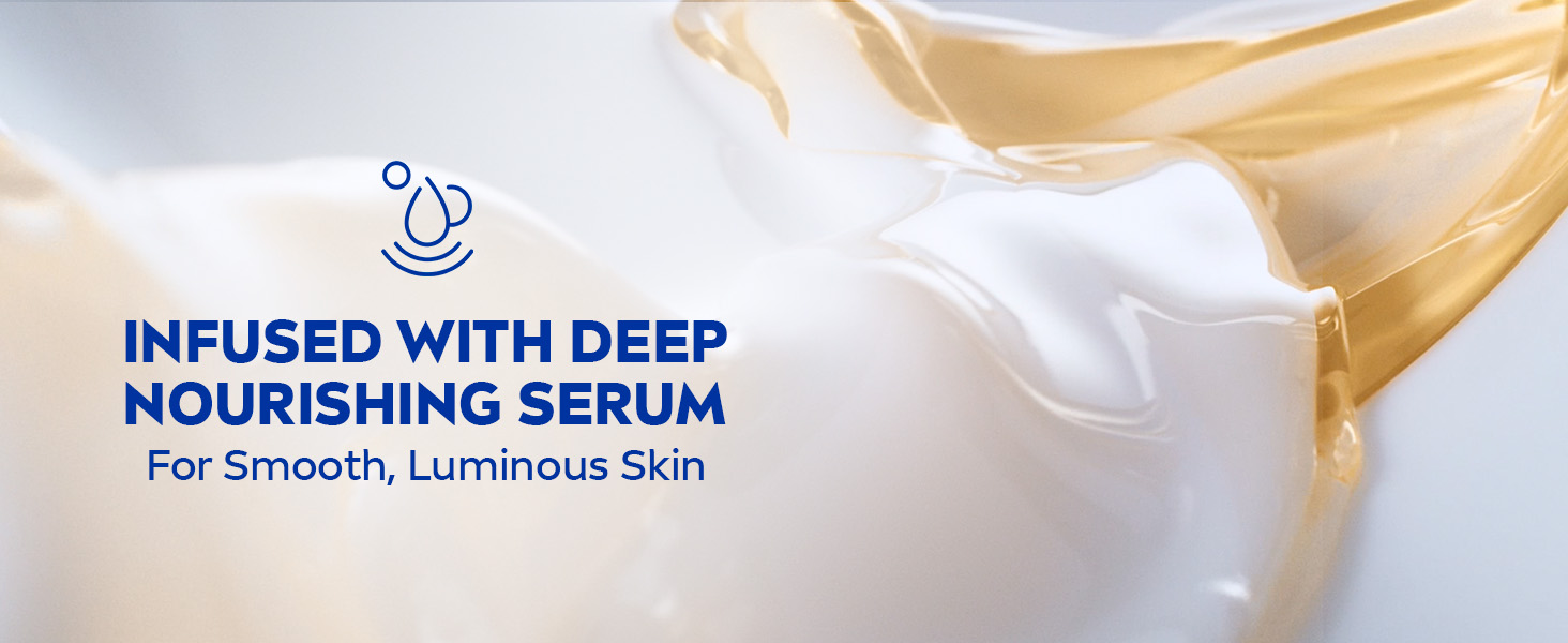 Infused with deep nourishing serum for smooth, luminous skin