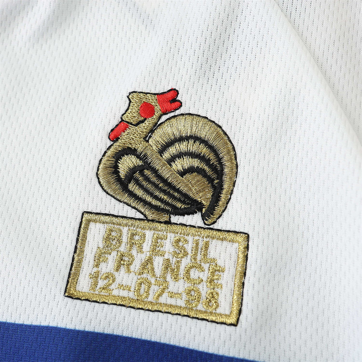 Funinjersey-Retro France 1998 Away Long Sleeves Jersey (with 1998 World Cup mark on right chest)