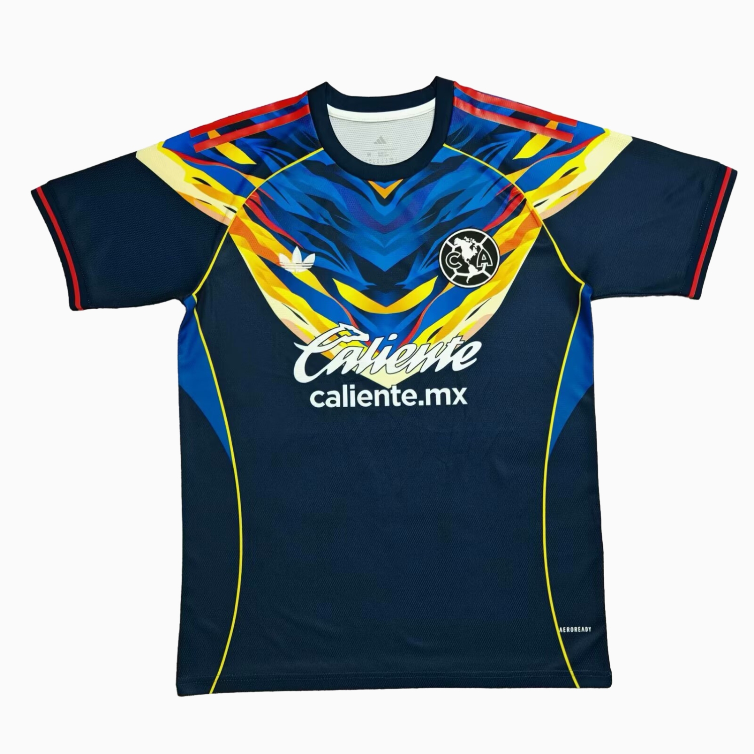 UltraTrikot-Club América 25-26 V-Shaped Camouflage Pattern Deep Blue Jersey - Fans Version