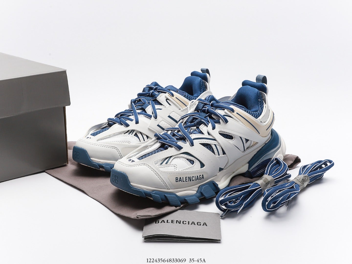 Balenciaga Track Trainer Worn Out White Blue、mysite、Cacoeks