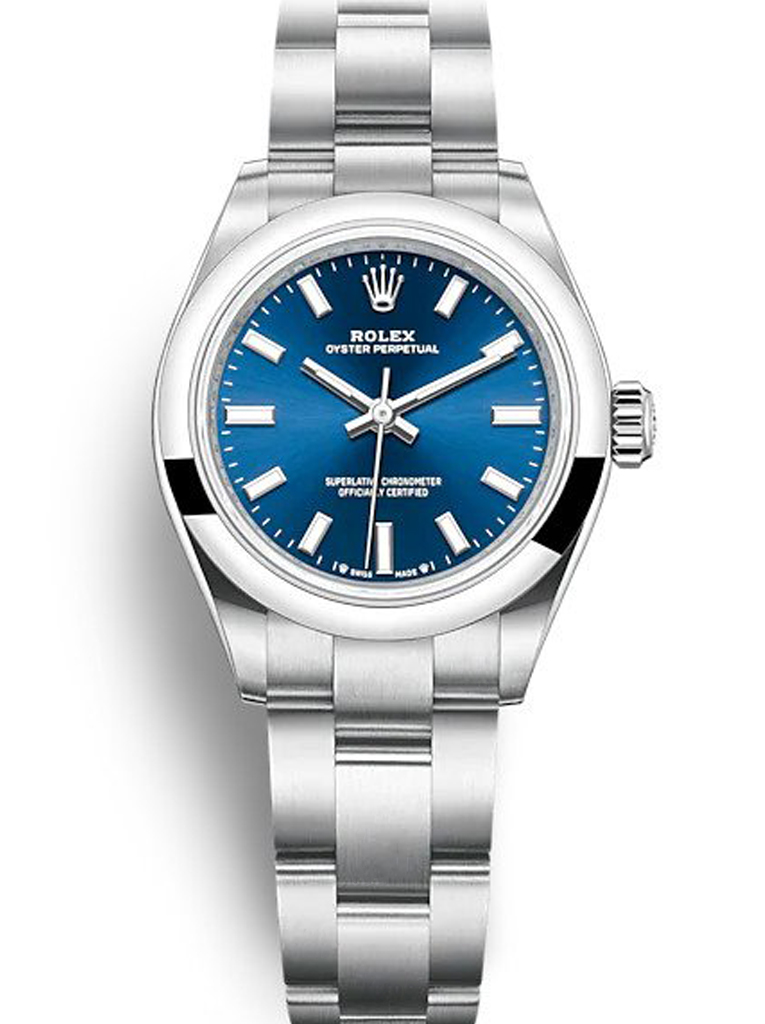 Replica Rolex Oyster Perpetual Lady 28mm Blue Dial 276200-fasswatch