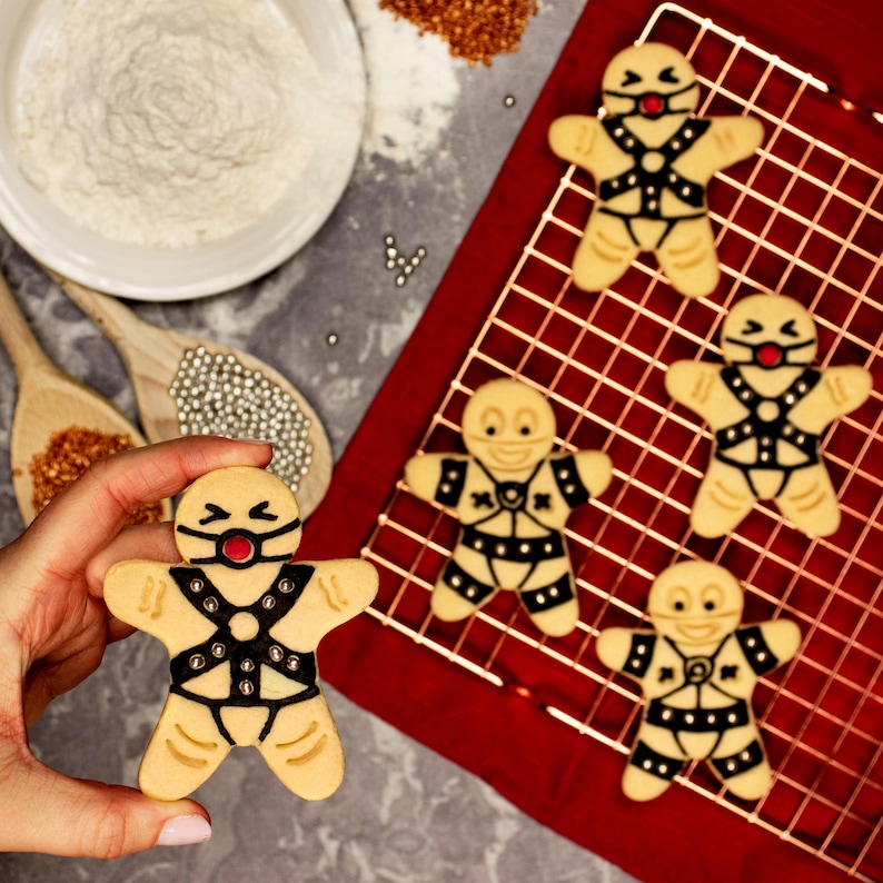 MATURE - BDSM Submissive Gingerbread Man | Bakerlogy biscuit cutters ball gag naughty dominant masochism sadism bondage sadomasochism image 2