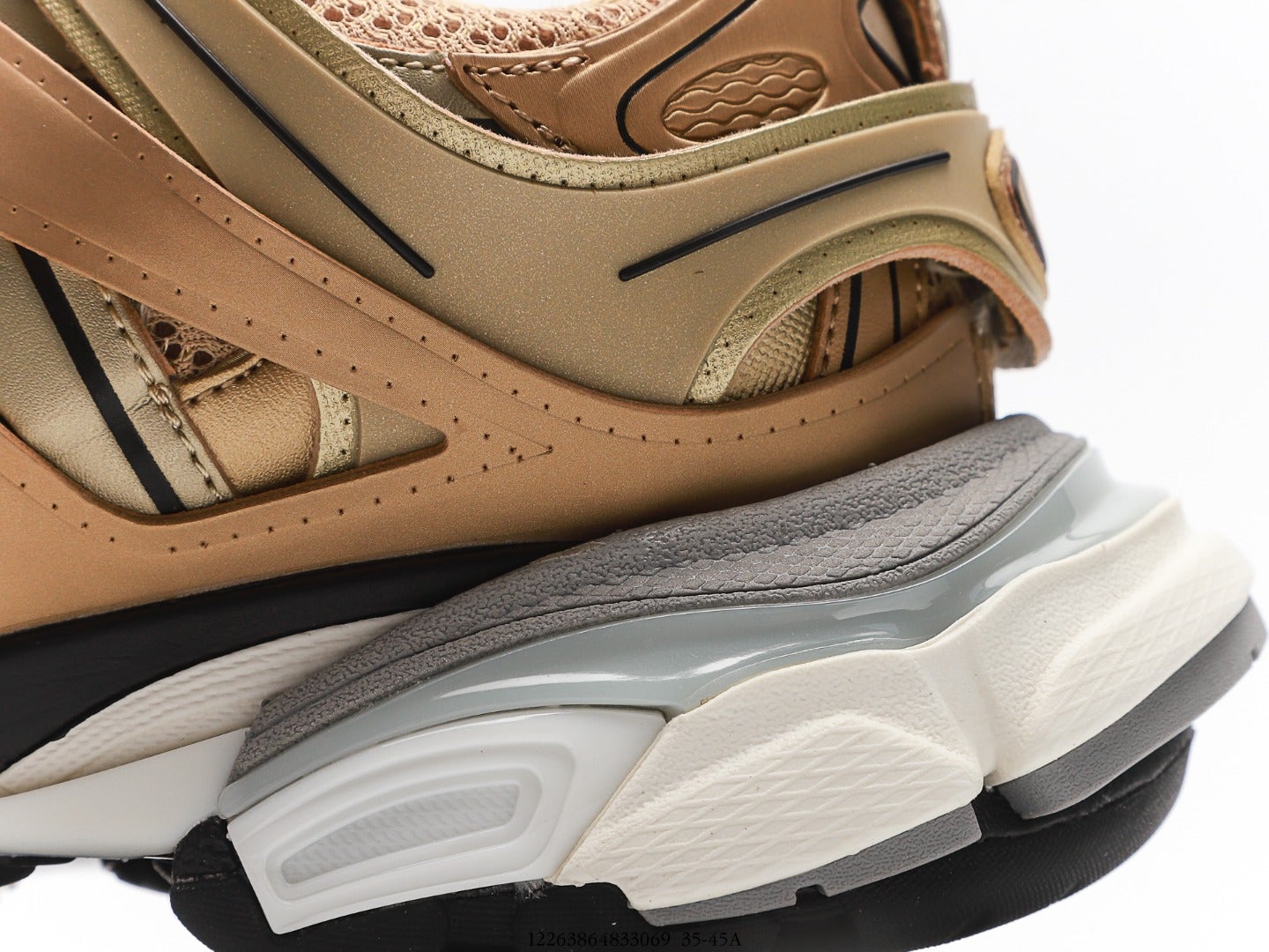 Balenciaga Track Trainer in Gold Beige Black、mysite、Cacoeks