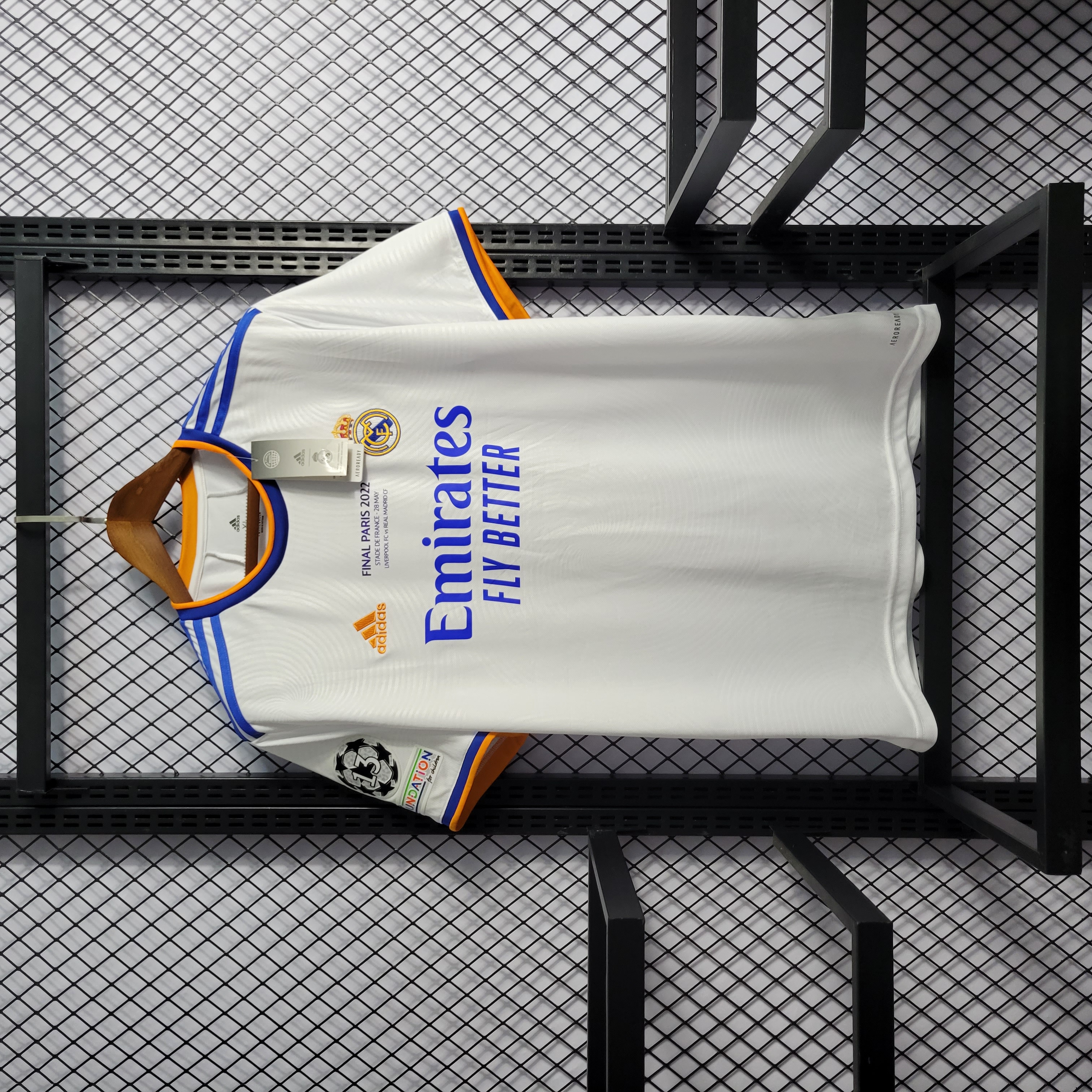 GlobeJersey-Retro Real Madrid 21-22 Home Stadium Jersey - Champions League Final