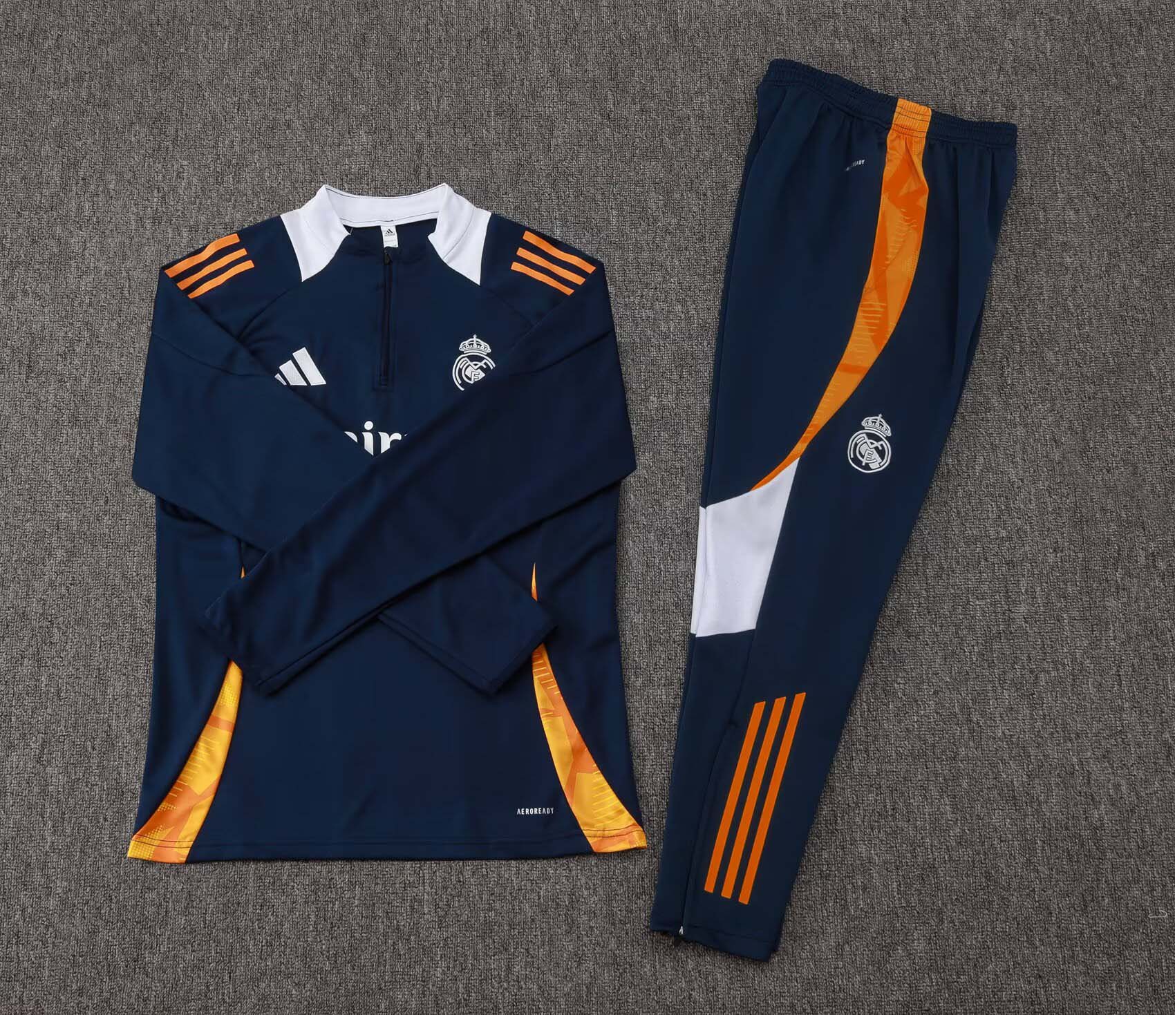 2025/2026 Real Madrid Half-Pull Training Suit Royal blue Football Shirt 1:1 Thai Quality Set:football jersey mysite: unitedjerseyfootball 邓江浪:football