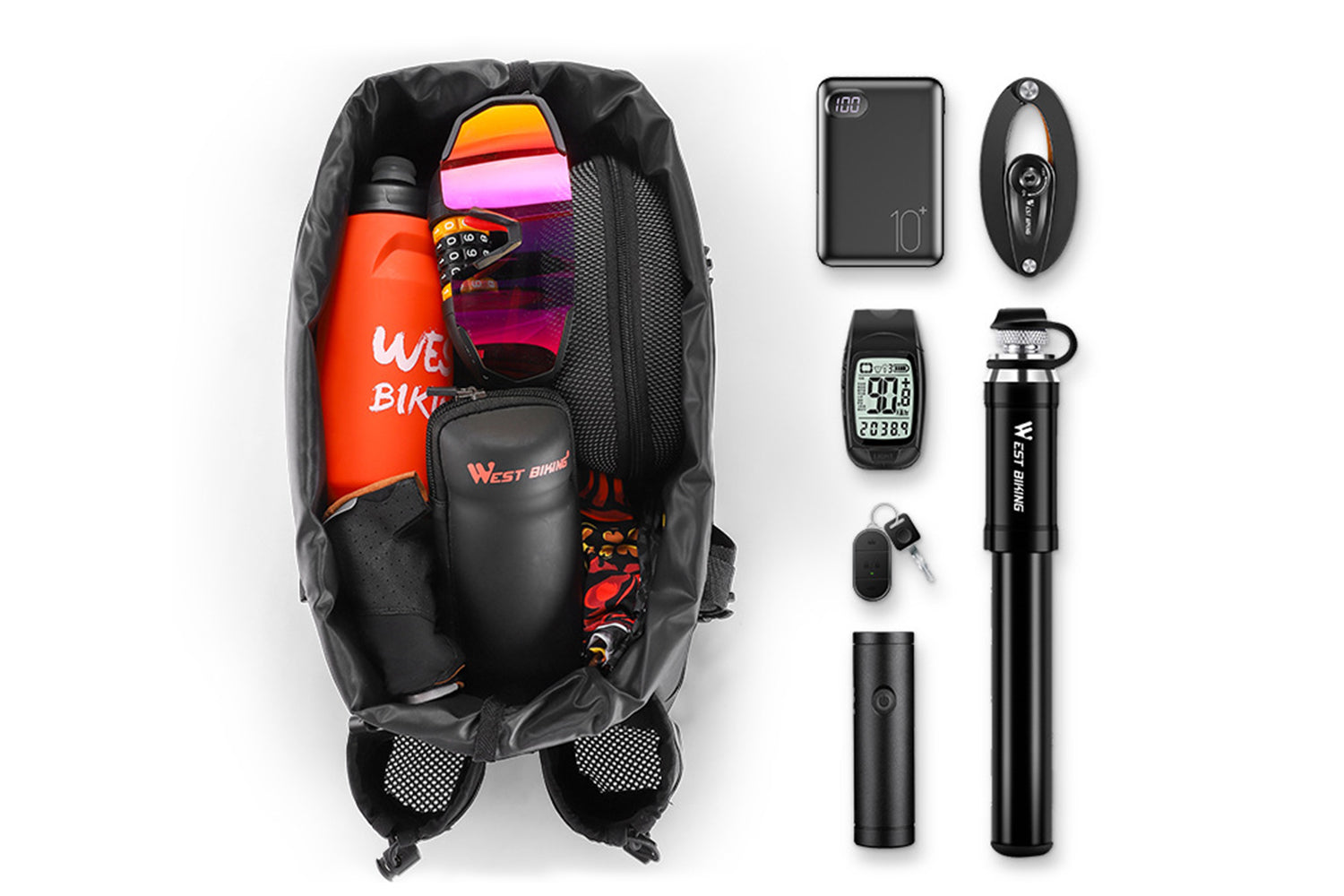 25L Hard Shell Rear Rack Bag with 2 Water Bottle Bags、mySite、bearsvspackers