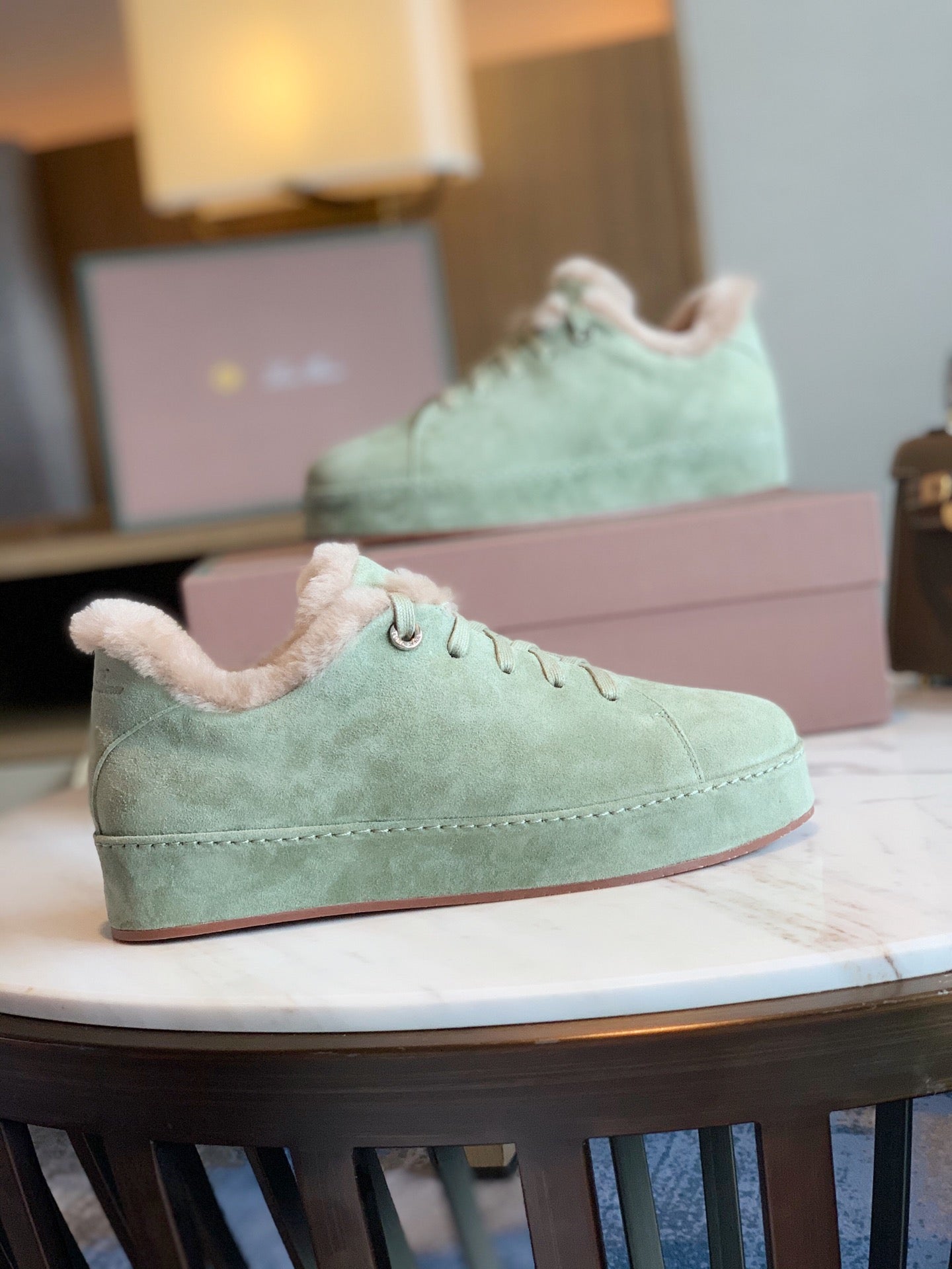 LP WINTER NUAGES SNEAKERS MINT LAMBSKIN、mysite、Cacoeks