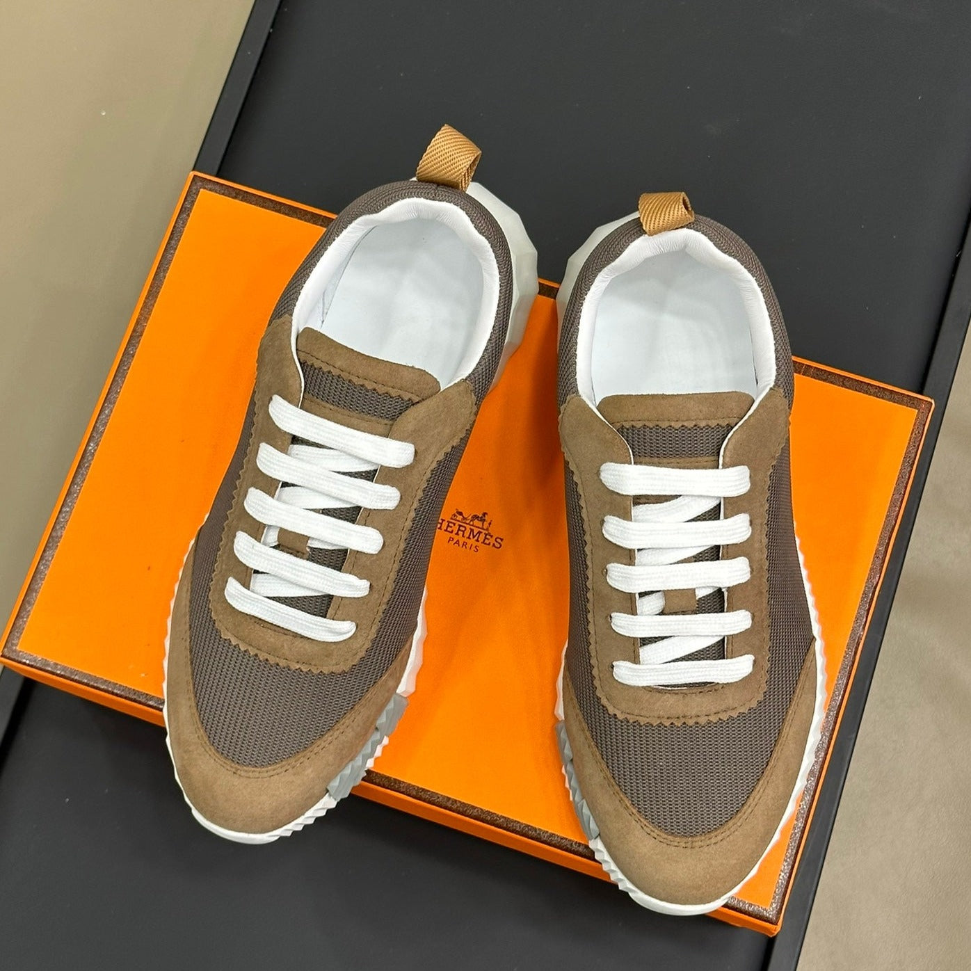 BOUNCING SNEAKERS BROWN CALFSKIN、mysite、Cacoeks