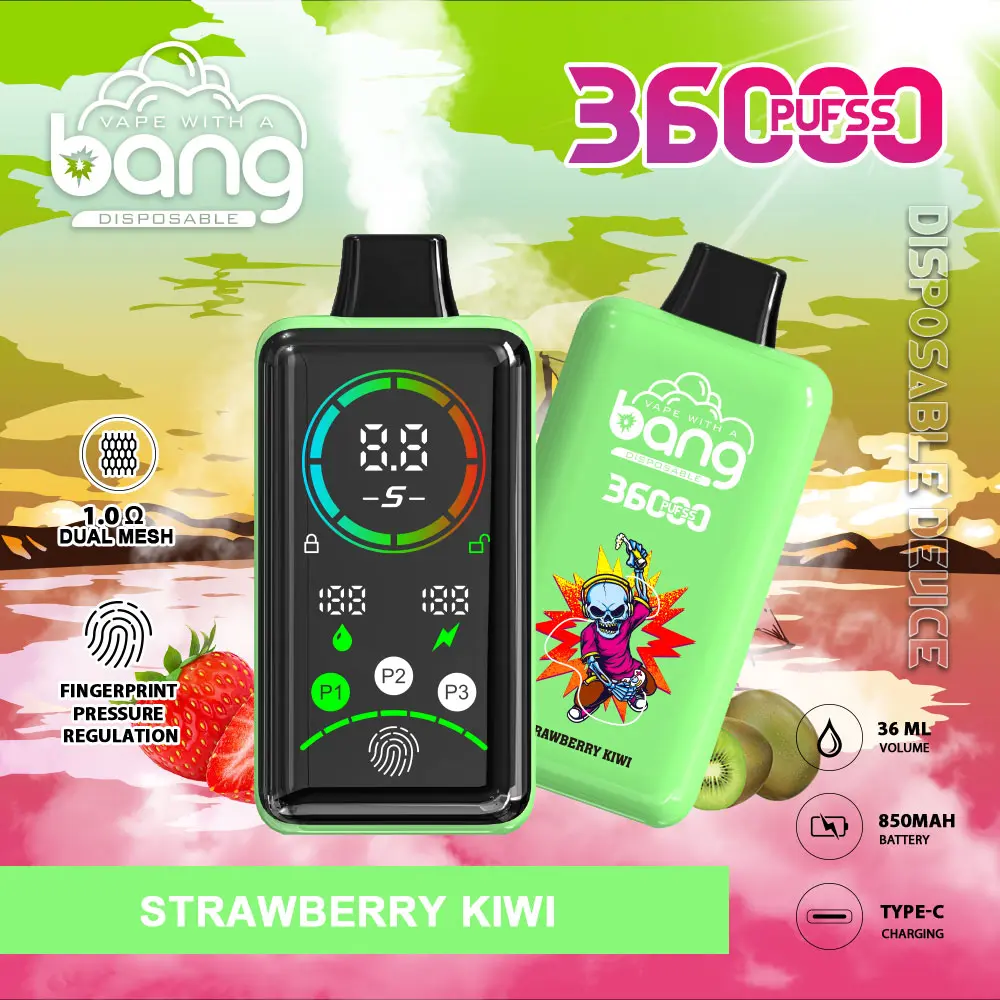(Box of 3) Bang 36000 Power Advanced Fingerprint Power Regulation 36K Puffs Disposable Vape