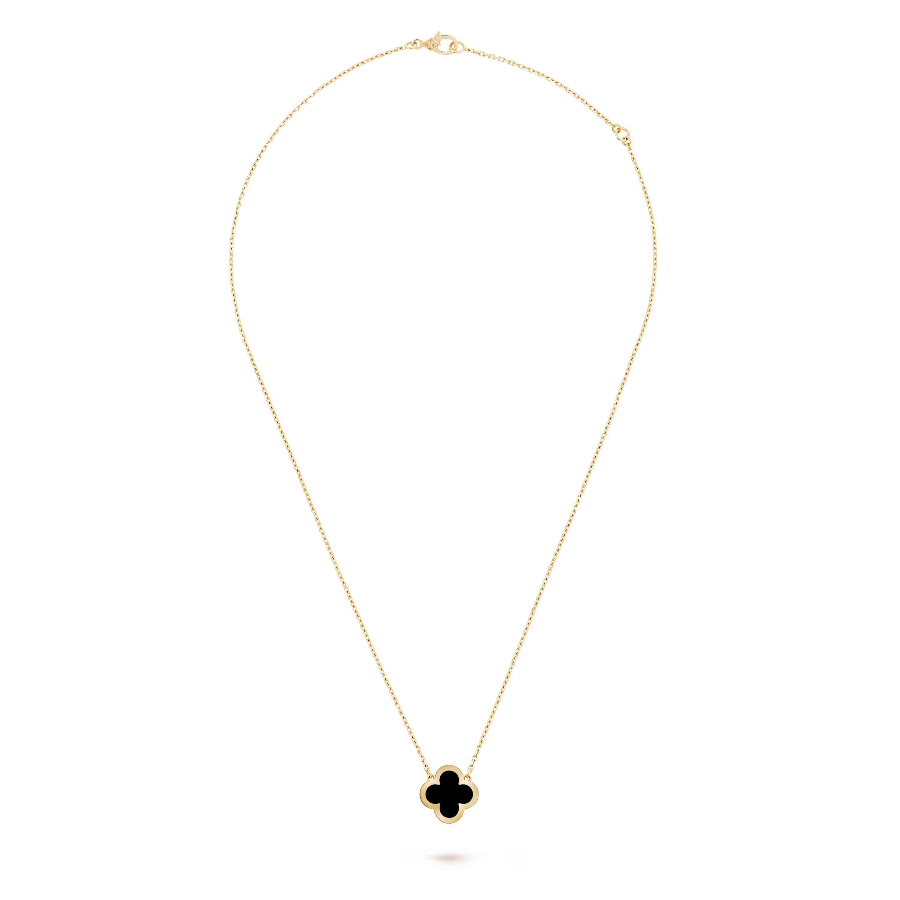 ピュア アルハンブラ ペンダント, イエローゴールド, オニキス:1 石, Front, Jewelry Pendent