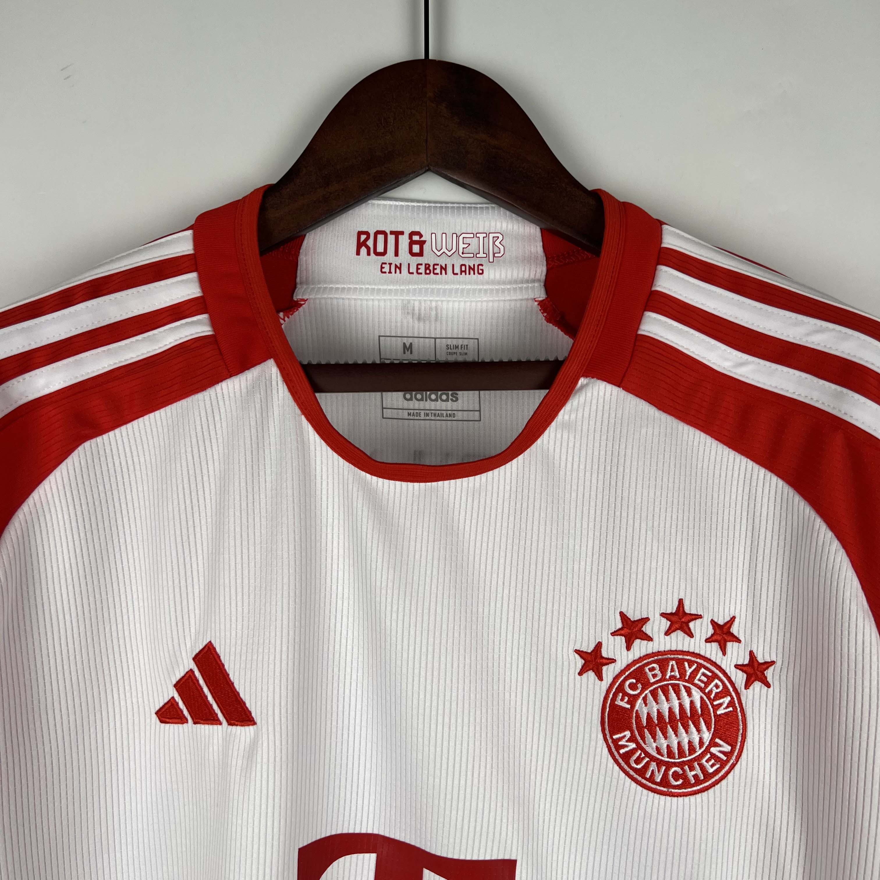 2023/2024 Long Sleeve Bayern Munich Home Football Shirt 1:1 Thai Quality:football jersey mysite: unitedjerseyfootball 邓江浪:football
