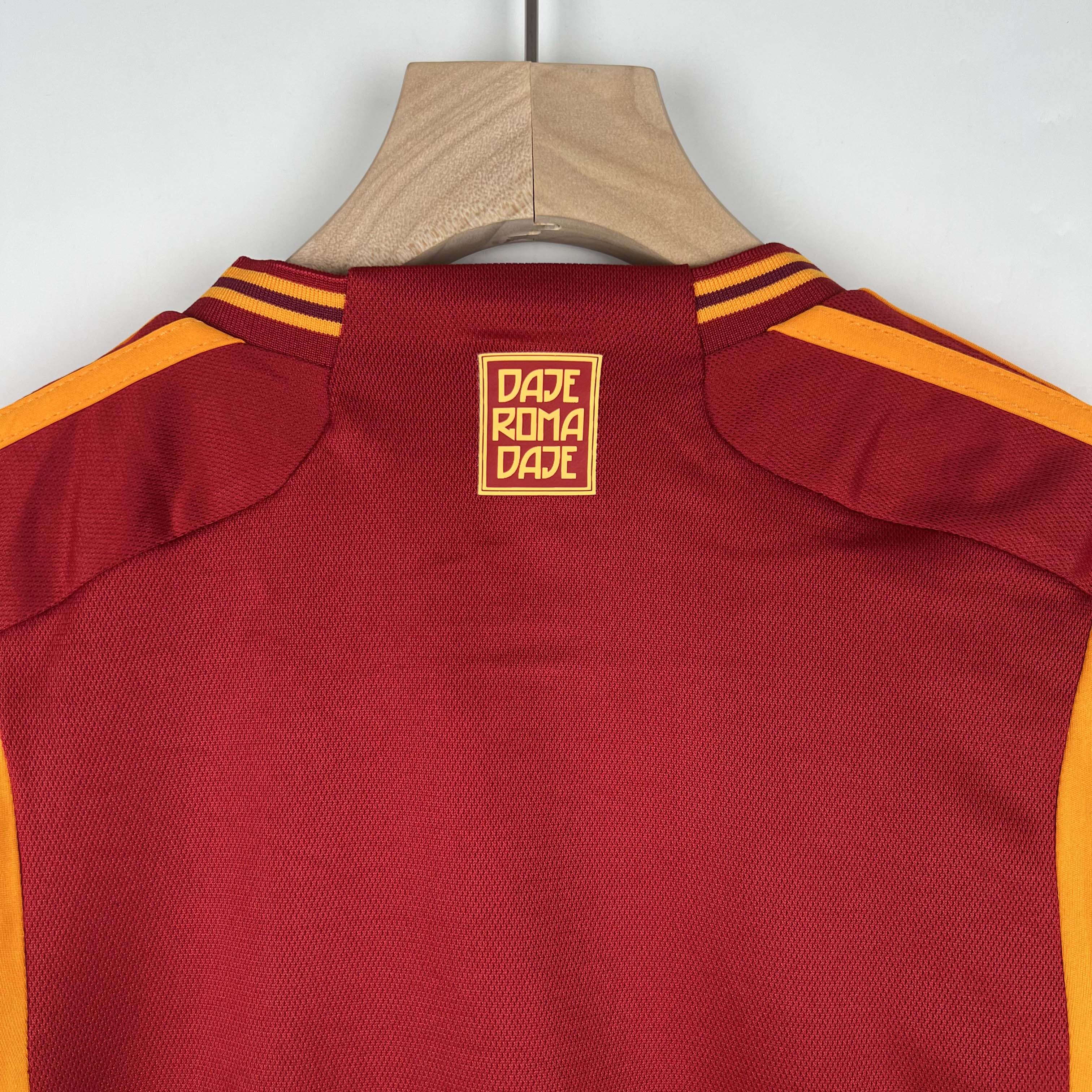 2023/2024 Roma Home Soccer Jersey 1:1 Thai Quality Kids Size:football jersey mysite: unitedjerseyfootball 邓江浪:football
