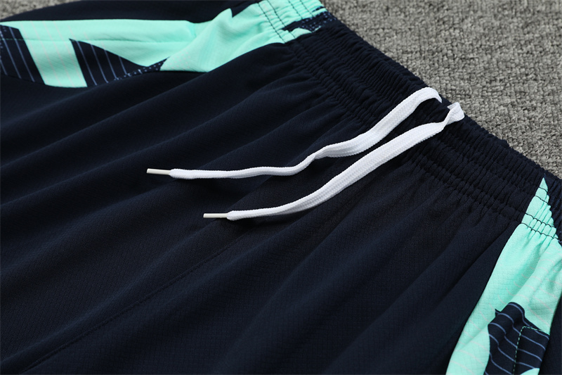 ManixJersey.com | Real Madrid 24-25 Short-Sleeve Training Set - Lake Blue -Customize Name, Number and Patch | Worldwide Shipping