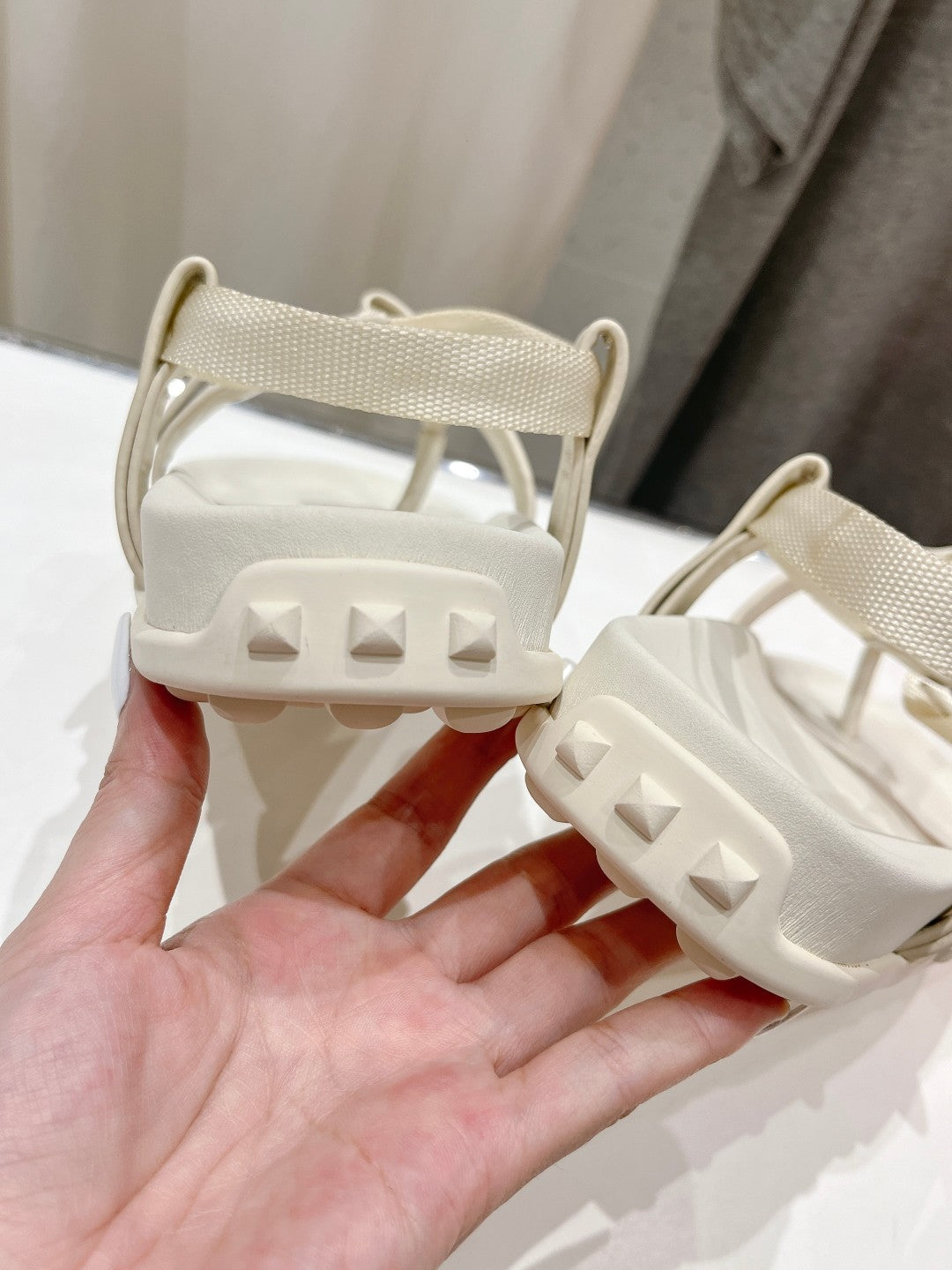 SANDAL BRAIDED 30 WHITE CALFSKIN、mysite、Cacoeks