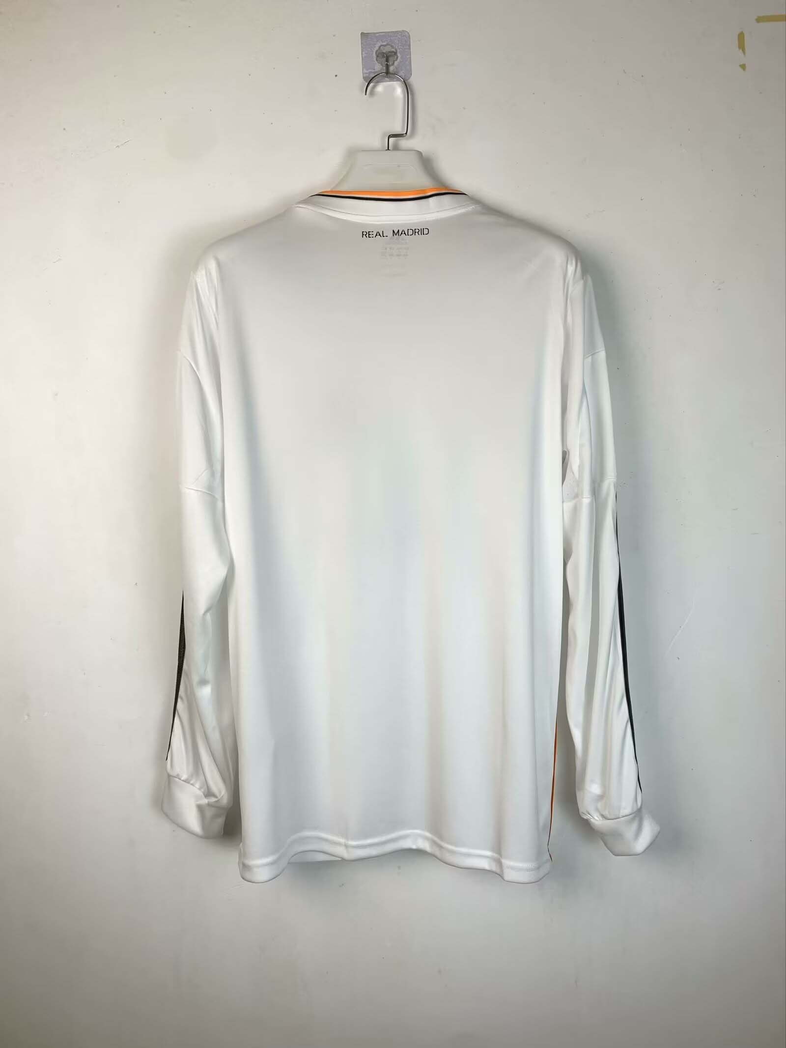 2013/2014 Retro Long Sleeve Real Madrid Home Football Shirt1:1 Thai Quality:football jersey mysite: unitedjerseyfootball 邓江浪:football