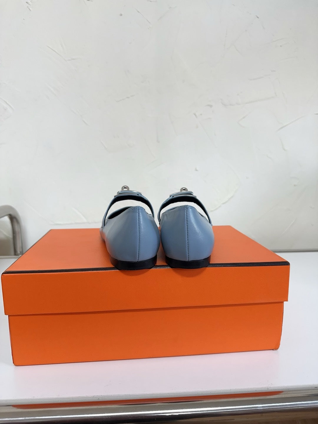 KIARA FLAT PUMP IN CERULEAN BLUE CALFSKIN、mysite、Cacoeks