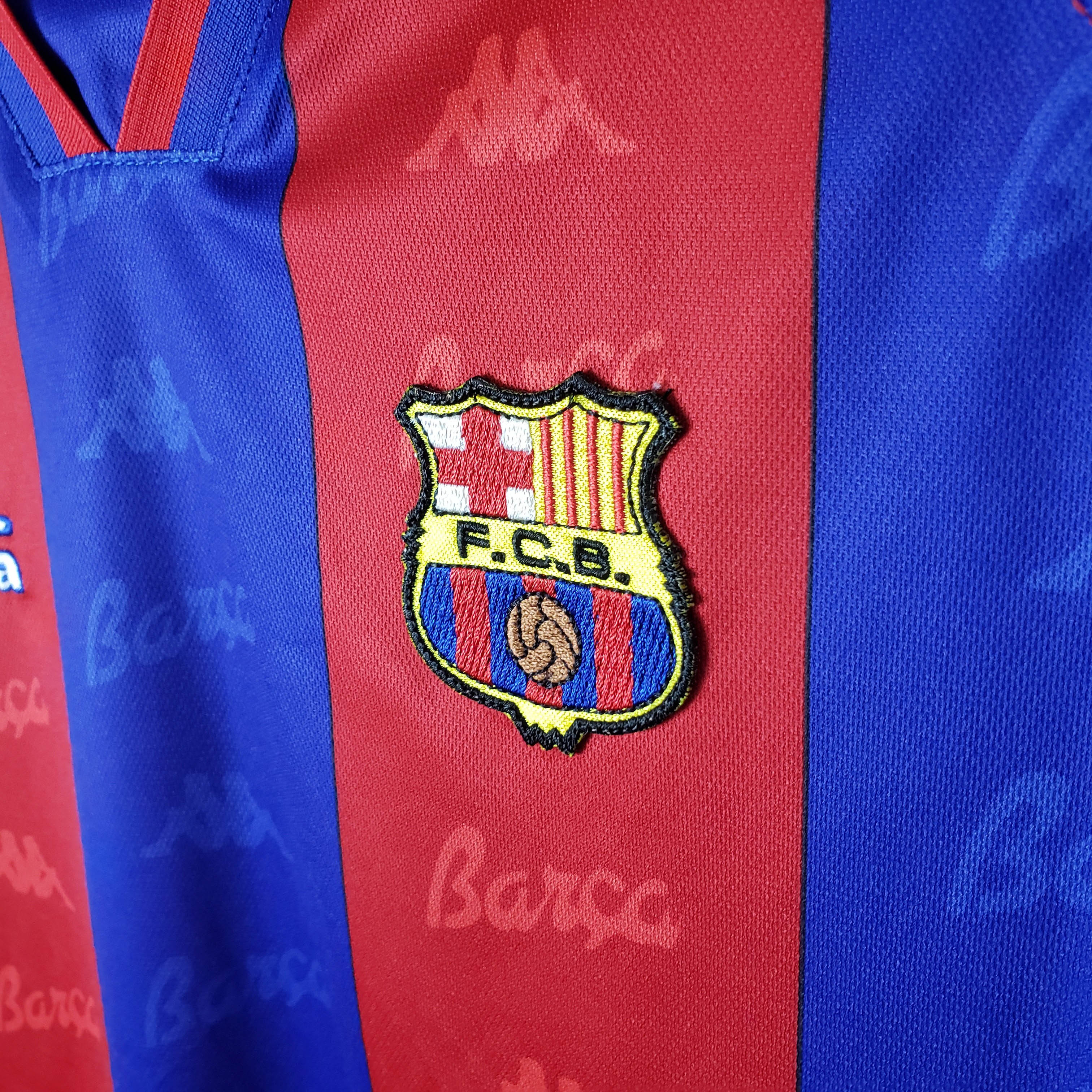 Retro Barcelona Football Shirt Home 1996/1997 1:1 Thai Quality:football jersey mysite: unitedjerseyfootball 邓江浪:football