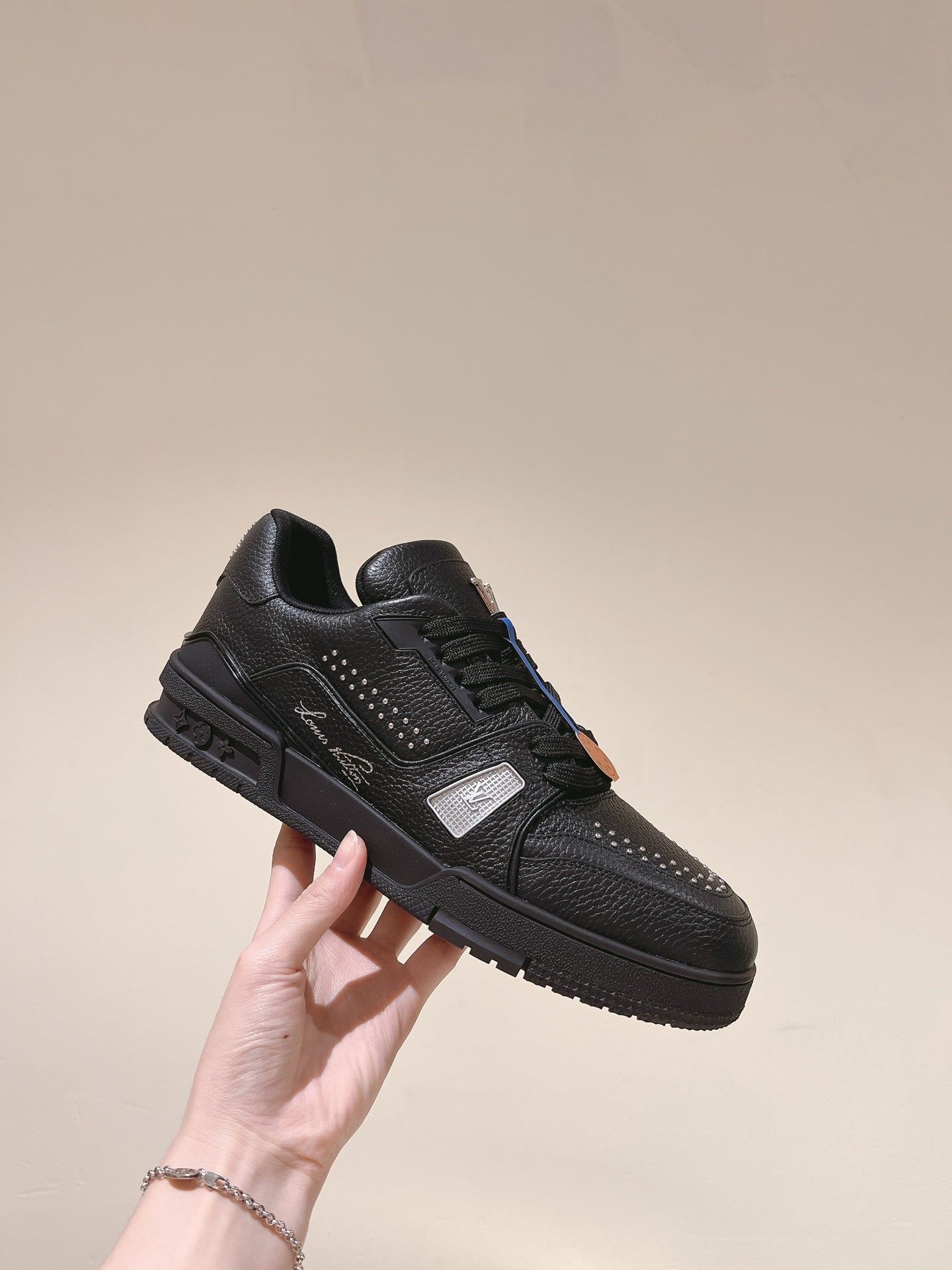 LV TRAINER SNEAKER IN BLACK CALFSKIN、mysite、Cacoeks