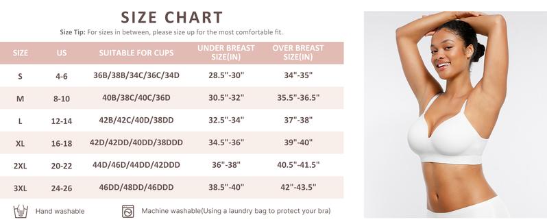 Wireless Push Up Bra for Women, Seamless Comfort Bralettes No Underwire Supportive Full Coverage Everyday Bras Women Push Up Bra  Comfortable Fabric Casual Womenswear Soft Adjustable Comfy Smooth