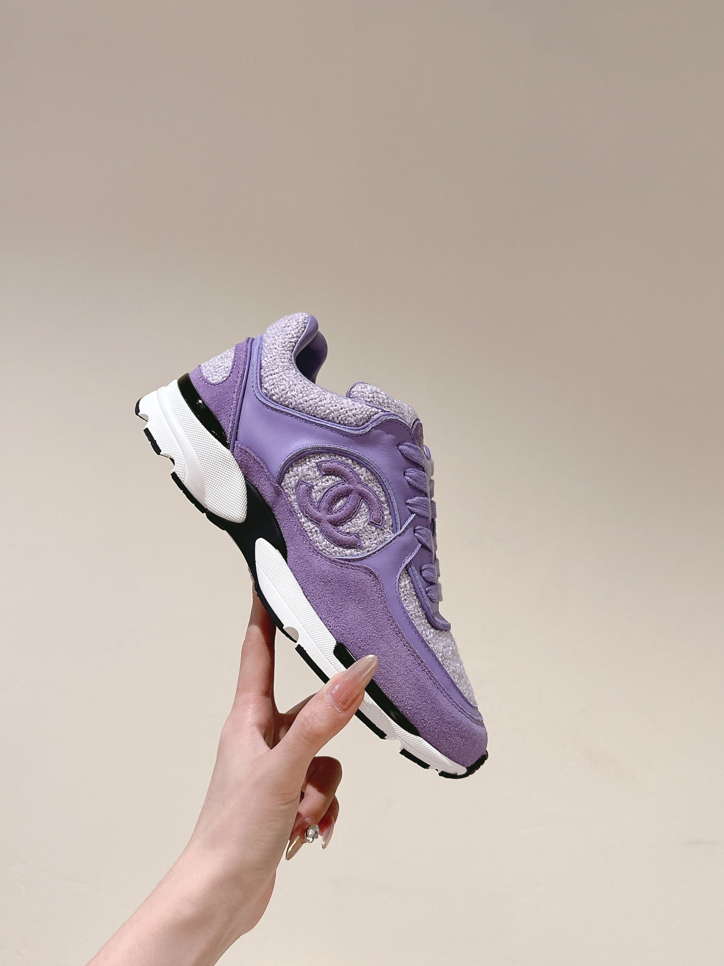 TRAINERS IN LIGHT PURPLE SUEDE AND CALFSKIN、mysite、Cacoeks