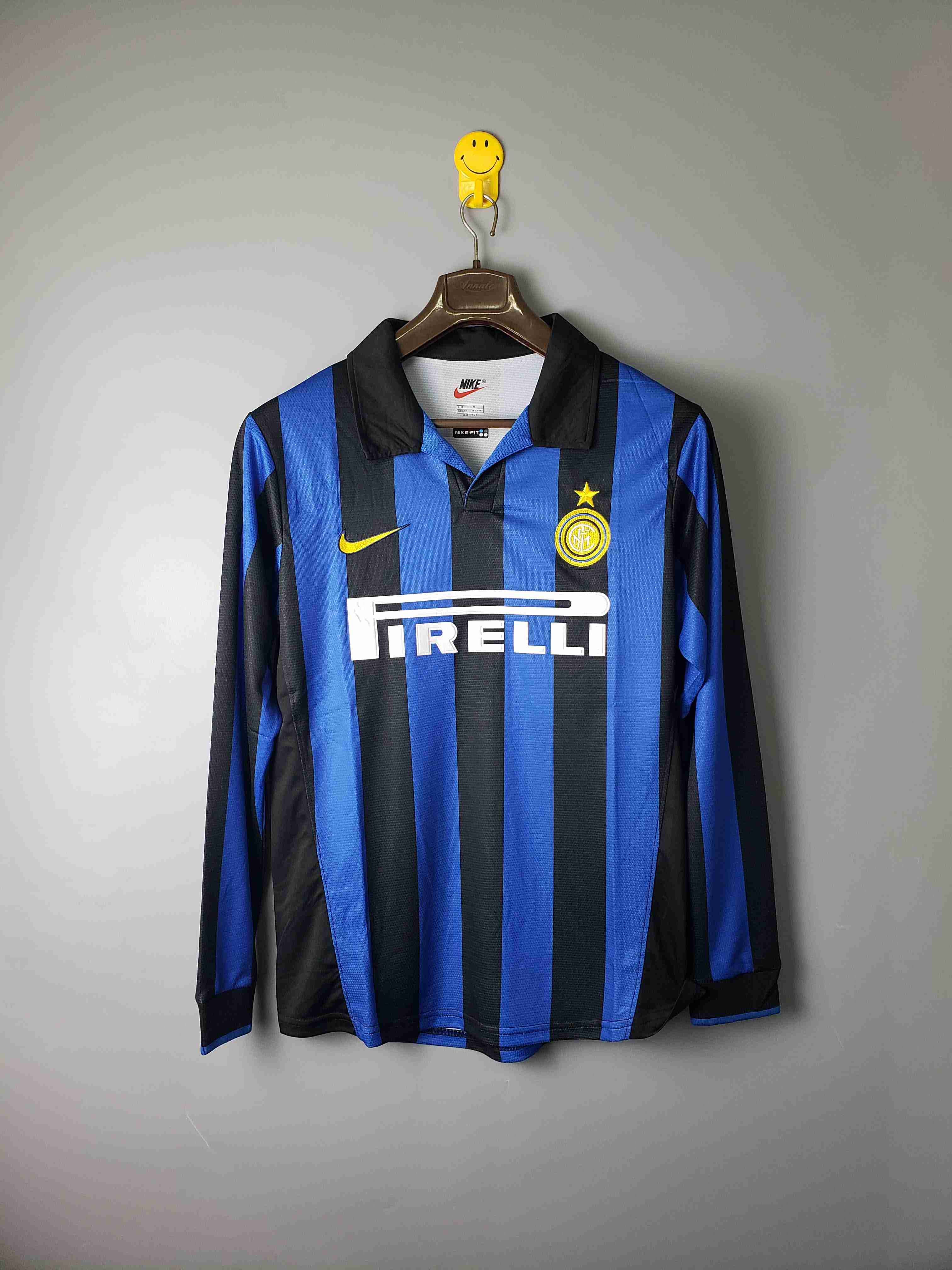 1998/1999 Retro Long Sleeve Internazionale Milan Home Football Jersey-mysite Custom Football Kit- Nextkits
