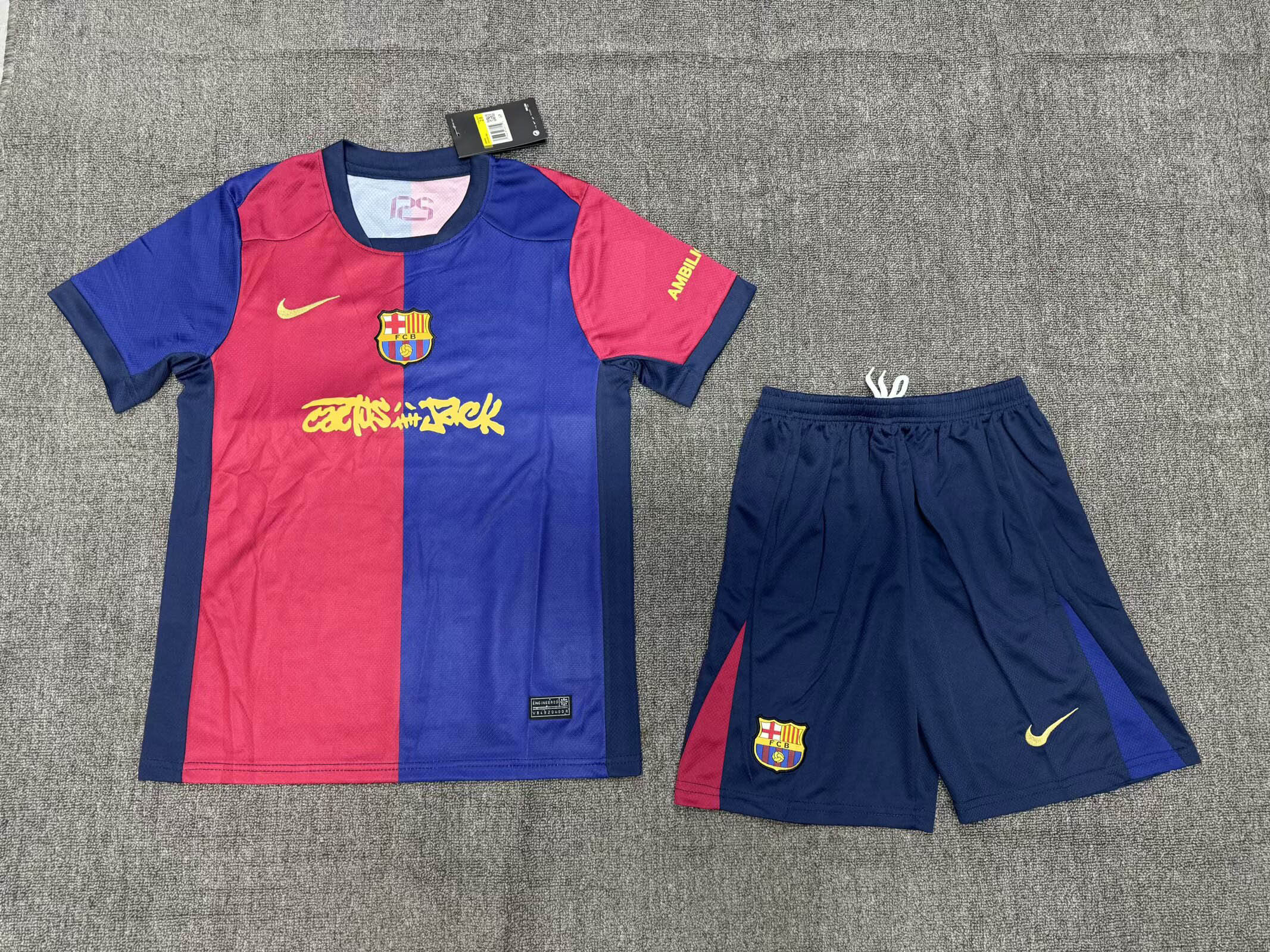 2024/2025 Barcelona Home Travis Scott Joint Edition Football Shirt 1:1 Thai Quality Kids Size:football jersey mysite: unitedjerseyfootball 邓江浪:football