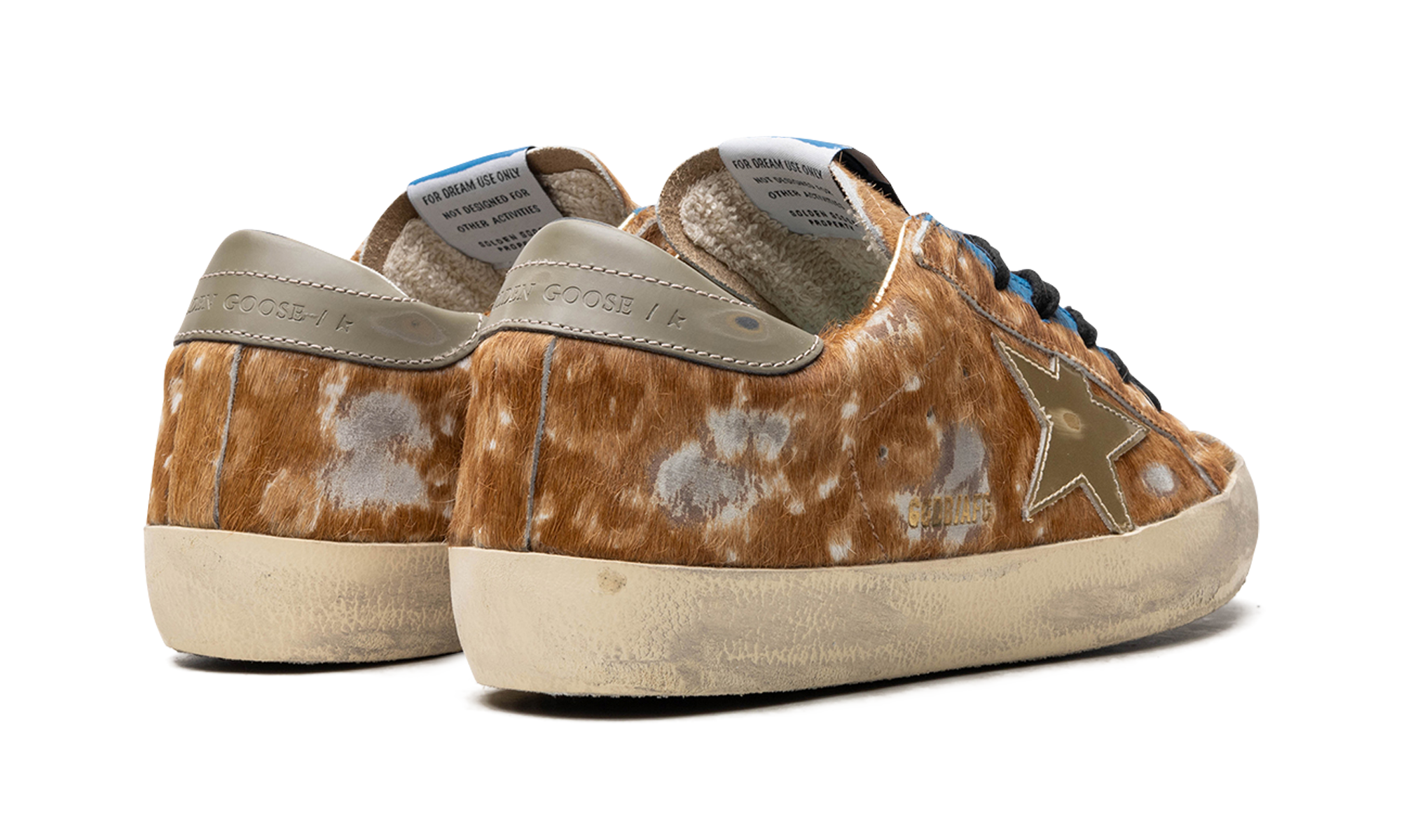 SUPER-STAR LEOPARD HORSY UPPER PAINTED NABUK TOE MIRROR STAR SHINY HEEL "LEO HAZELNUT LIGHT GREY GOLD GREY BLUE"、mysite、Cacoeks