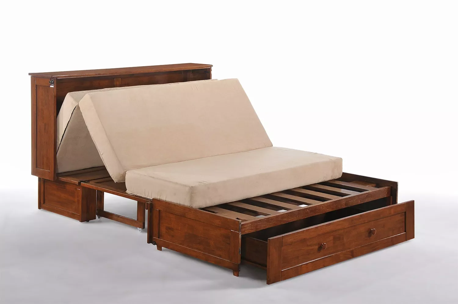 Murphy Cabinet Bed Hardwood Cabinet Transforms Into a Queen Bed
