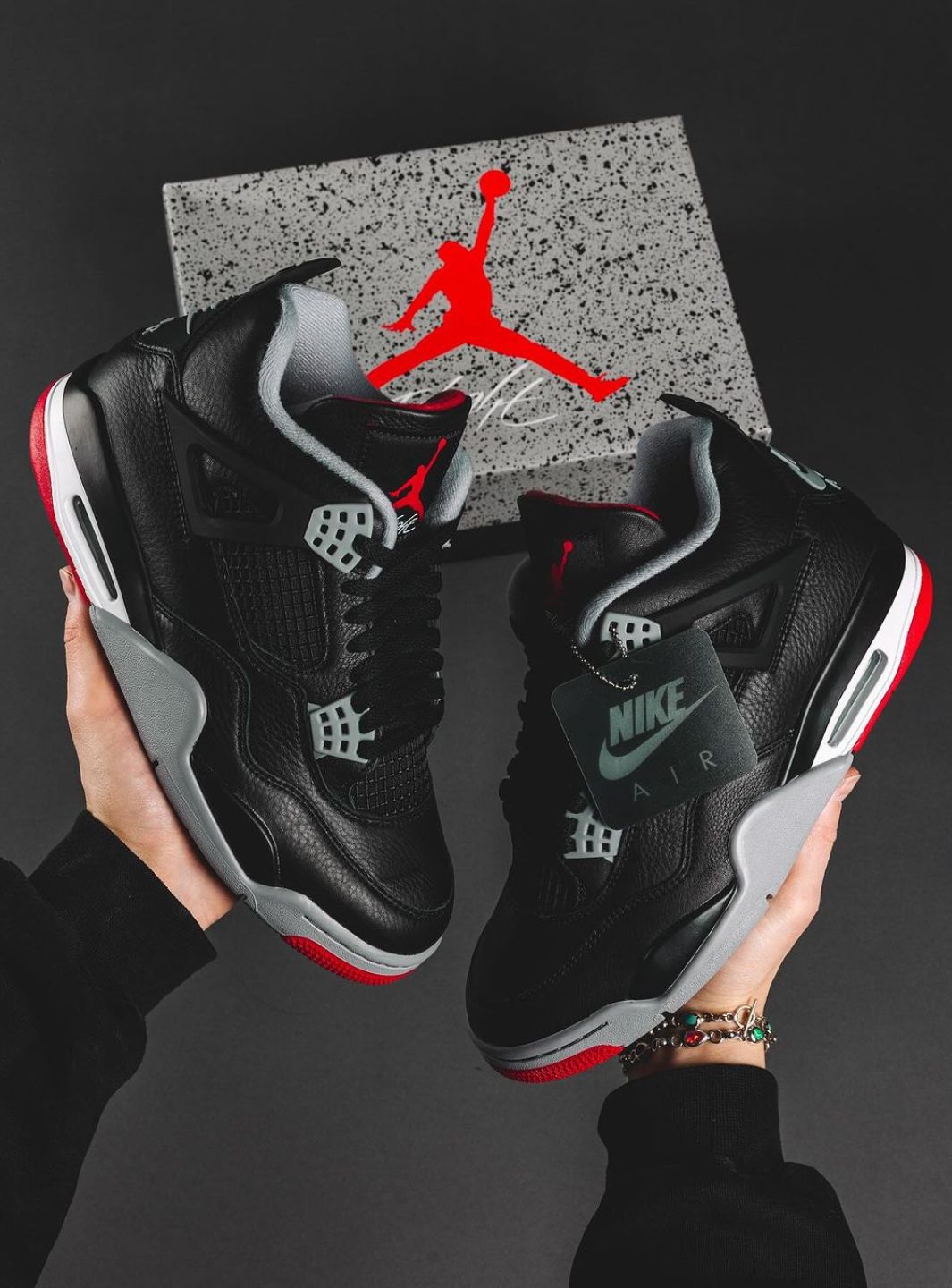 Air Jordan 4 Retro Bred Reimagined、JORDAN、Cacoeks